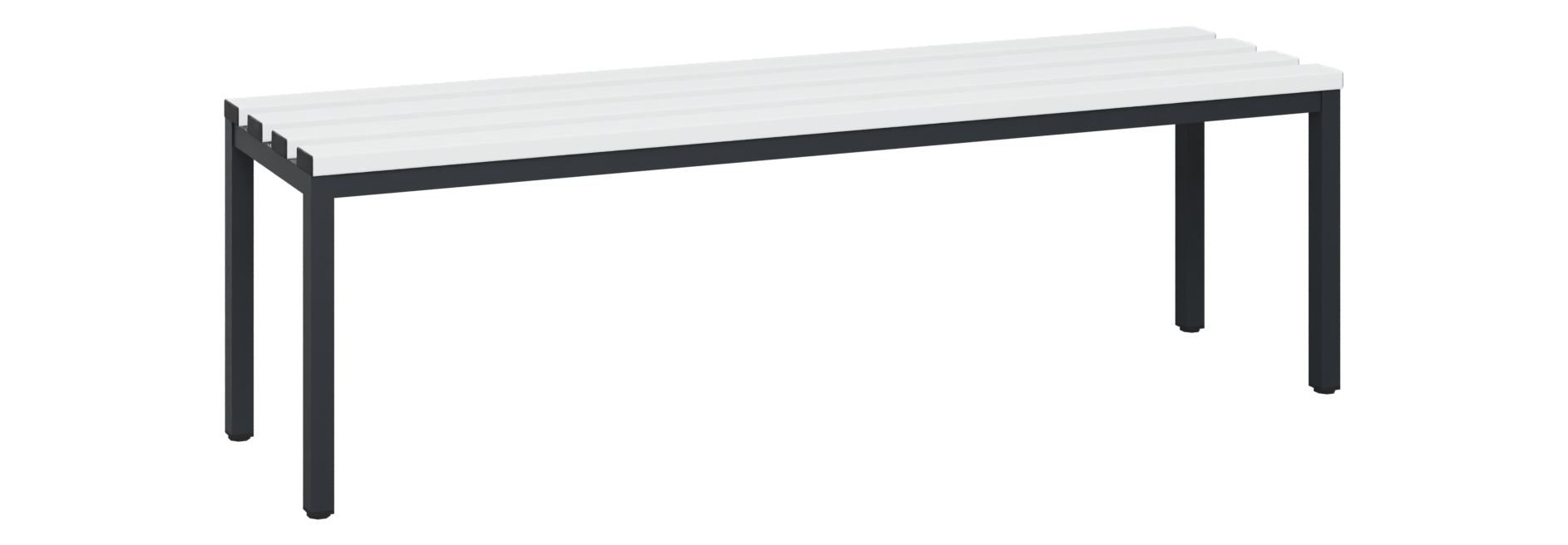 C+P Sitzbank Solid, 450x1500x358mm, 7021/Weiß