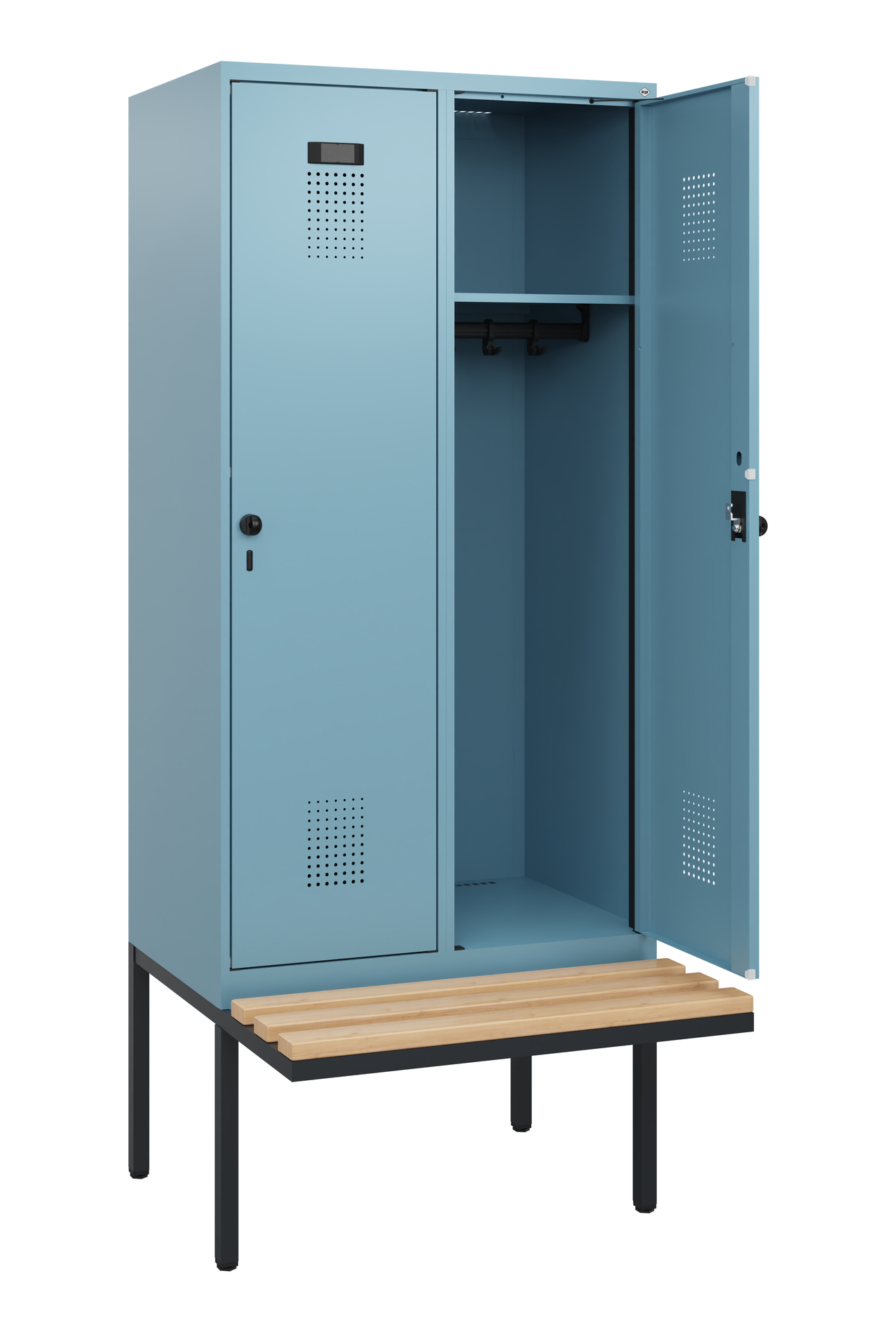 C+P Spind Evolo PLUS, Bank, 2 Abteile, 1950x800x81