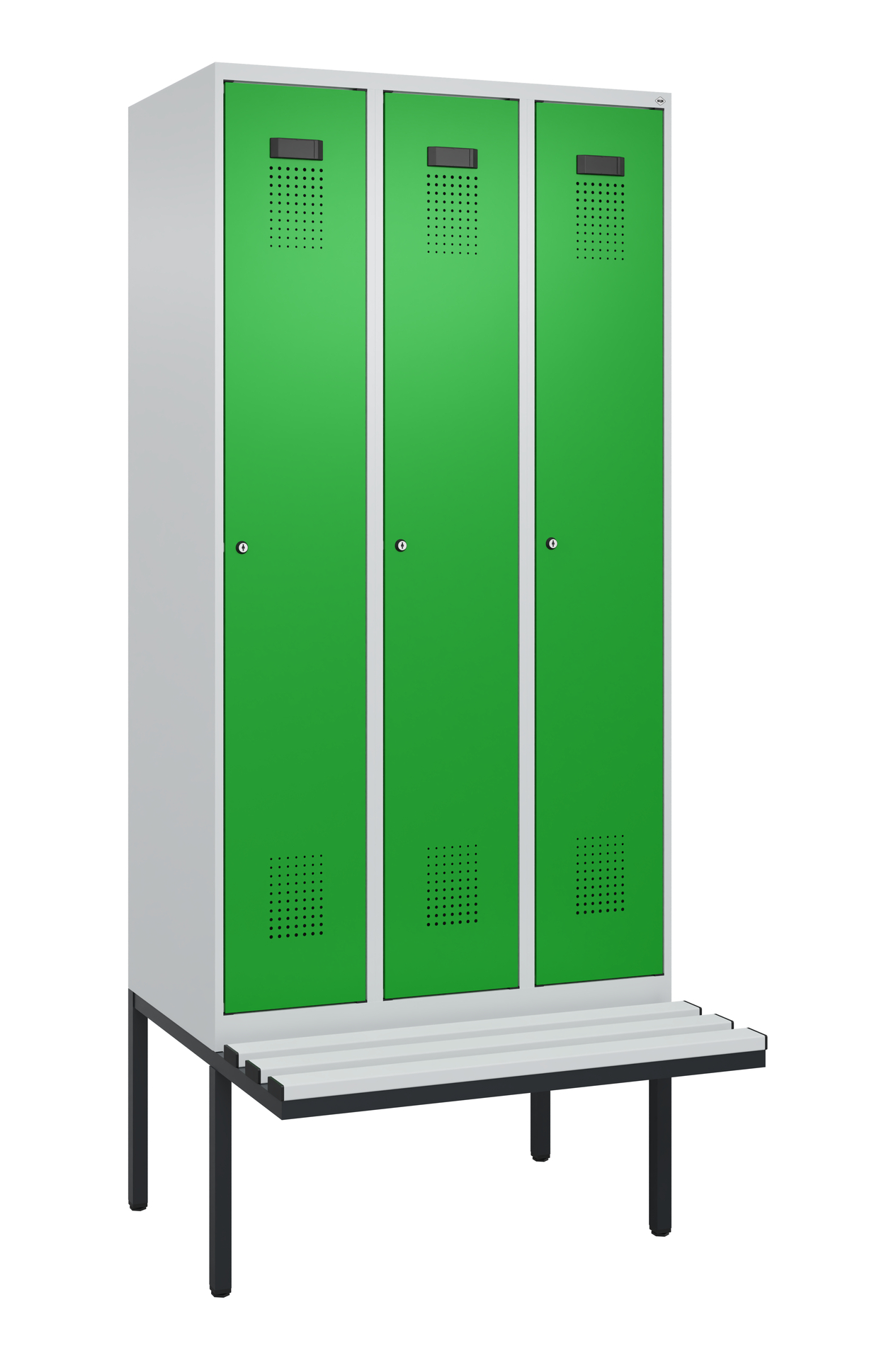 C+P Spind Evolo PLUS, Bank, 3 Abteile, 2120x900x81