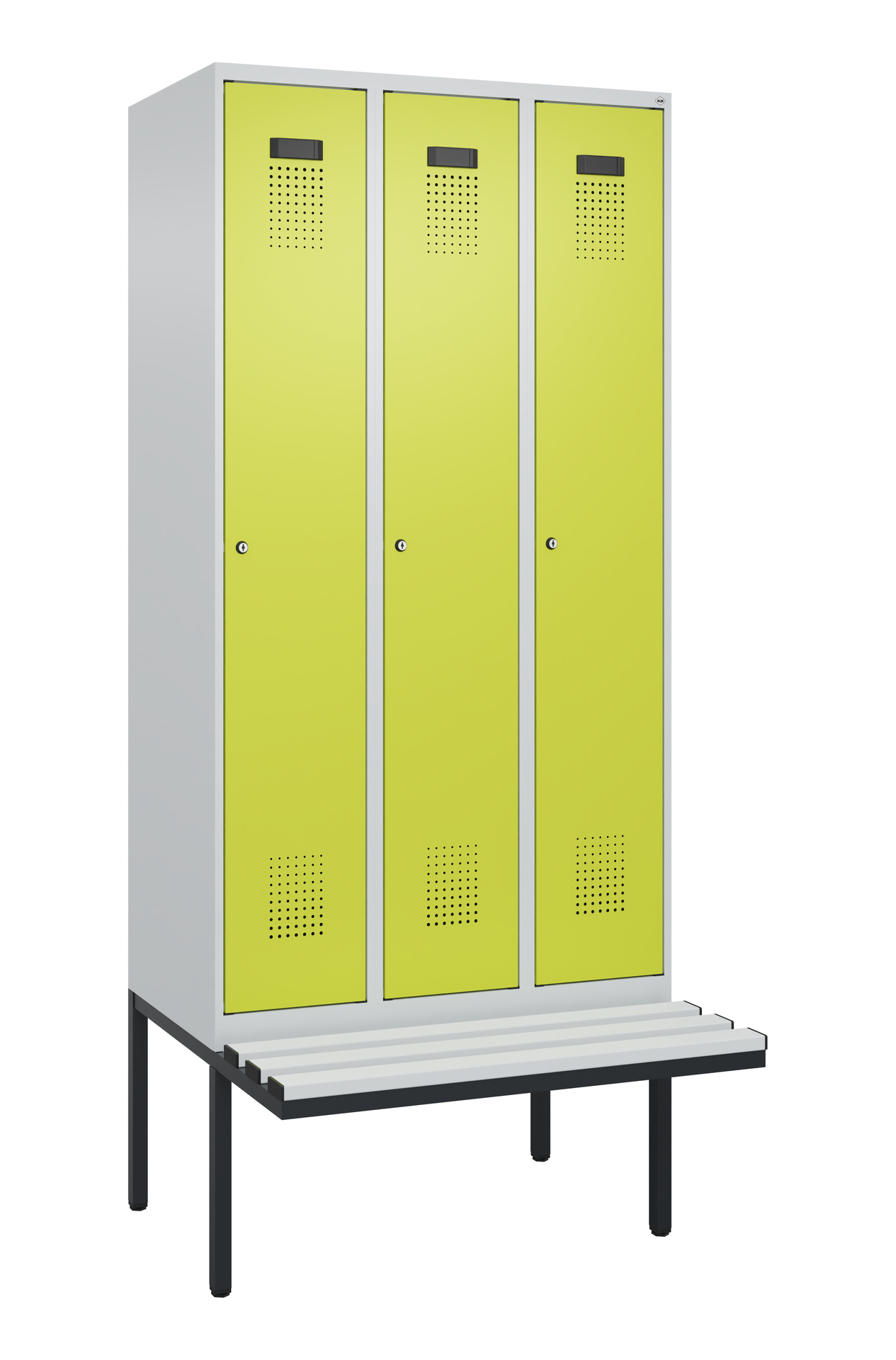 C+P Spind Evolo PLUS, Bank, 3 Abteile, 2120x900x81
