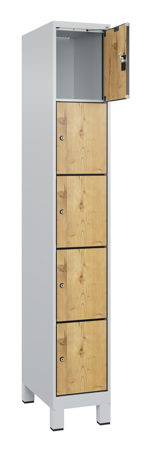 C+P Schlie�fachschrank Evolo PLUS, F��e, 5 F�cher, 1950x300x500mm