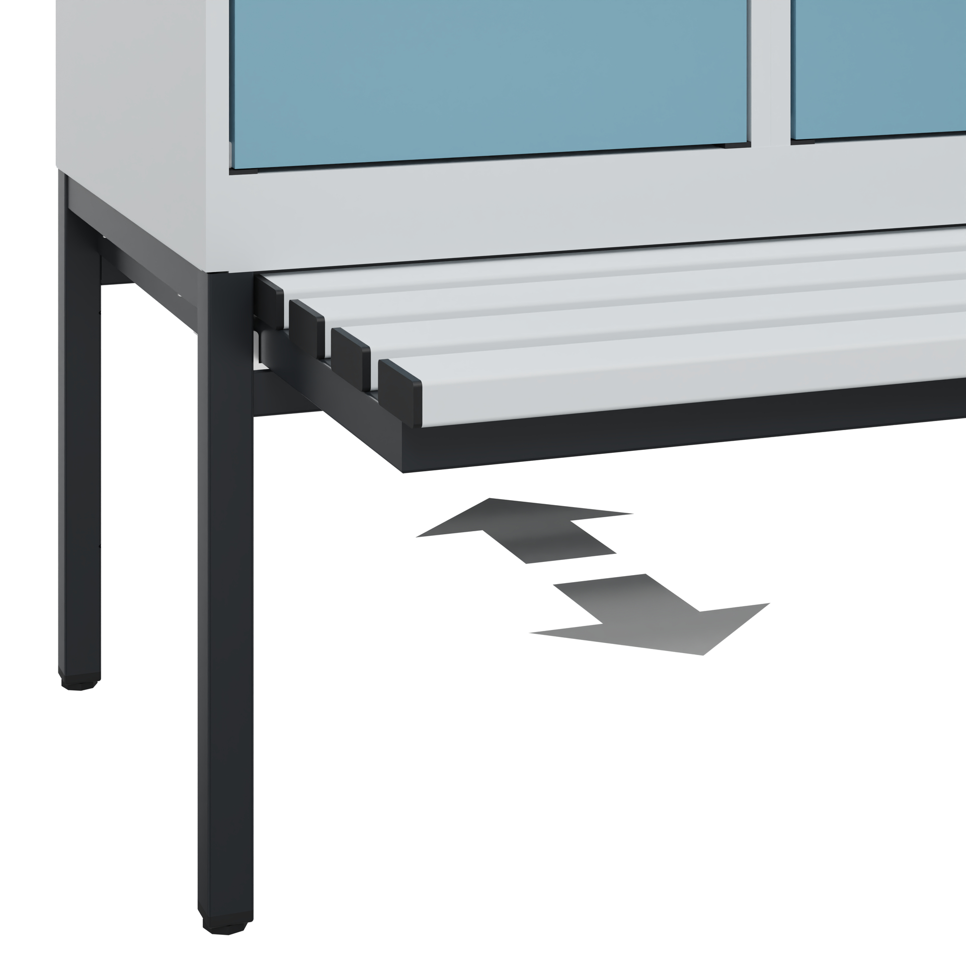 C+P Spind Evolo PLUS, Bank, 3 Abteile, 2120x1200x815mm
