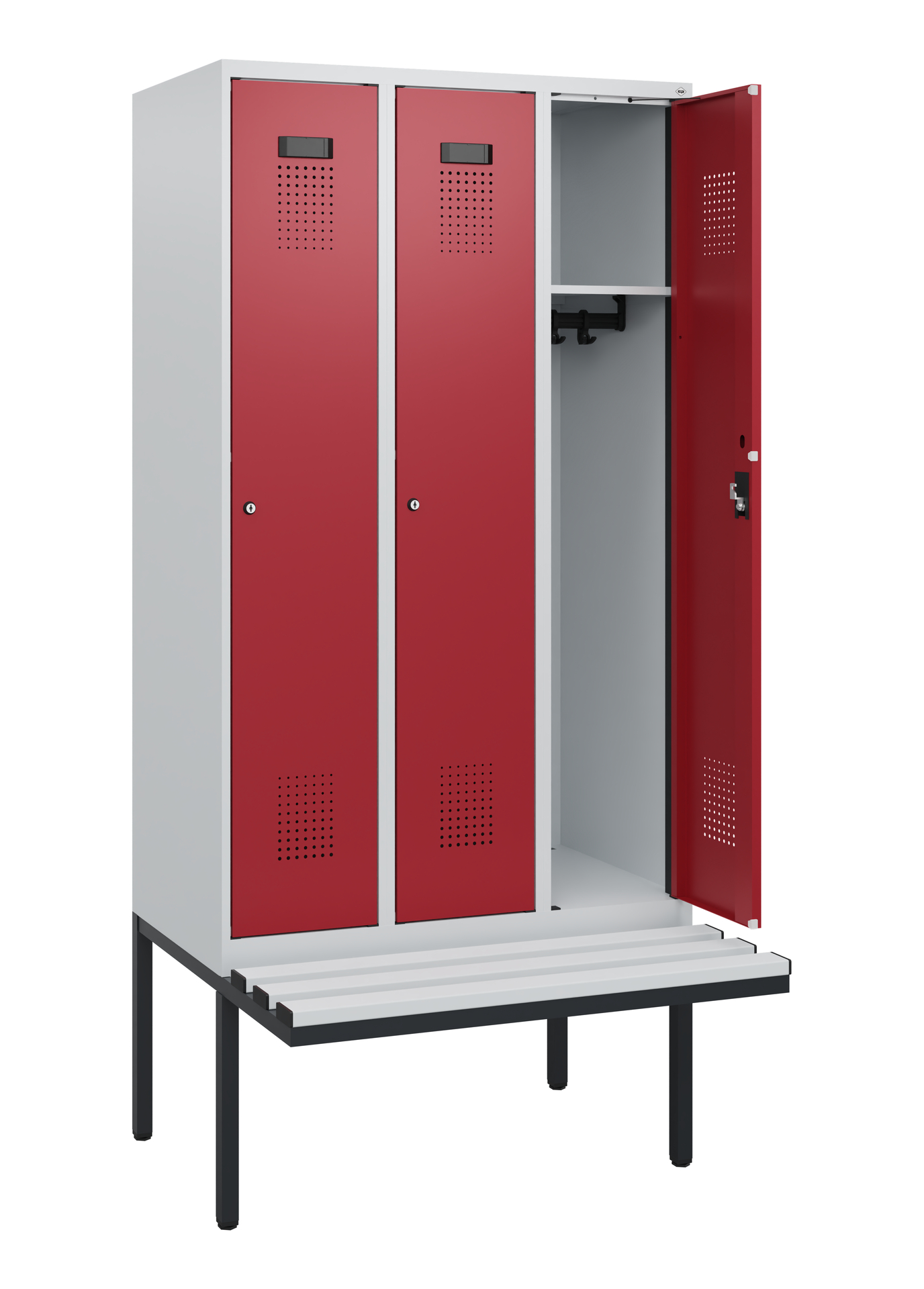C+P Spind Evolo PLUS, Bank, 3 Abteile, 1950x900x81