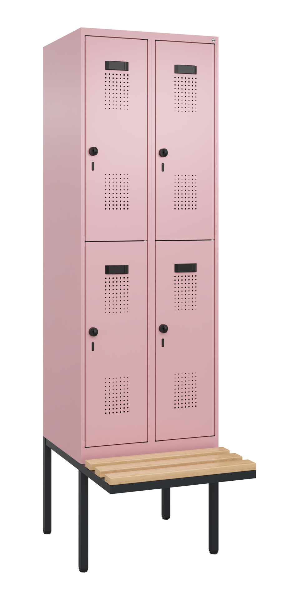 C+P Doppelstock-Spind Evolo PLUS, Bank, 4 Fächer, 