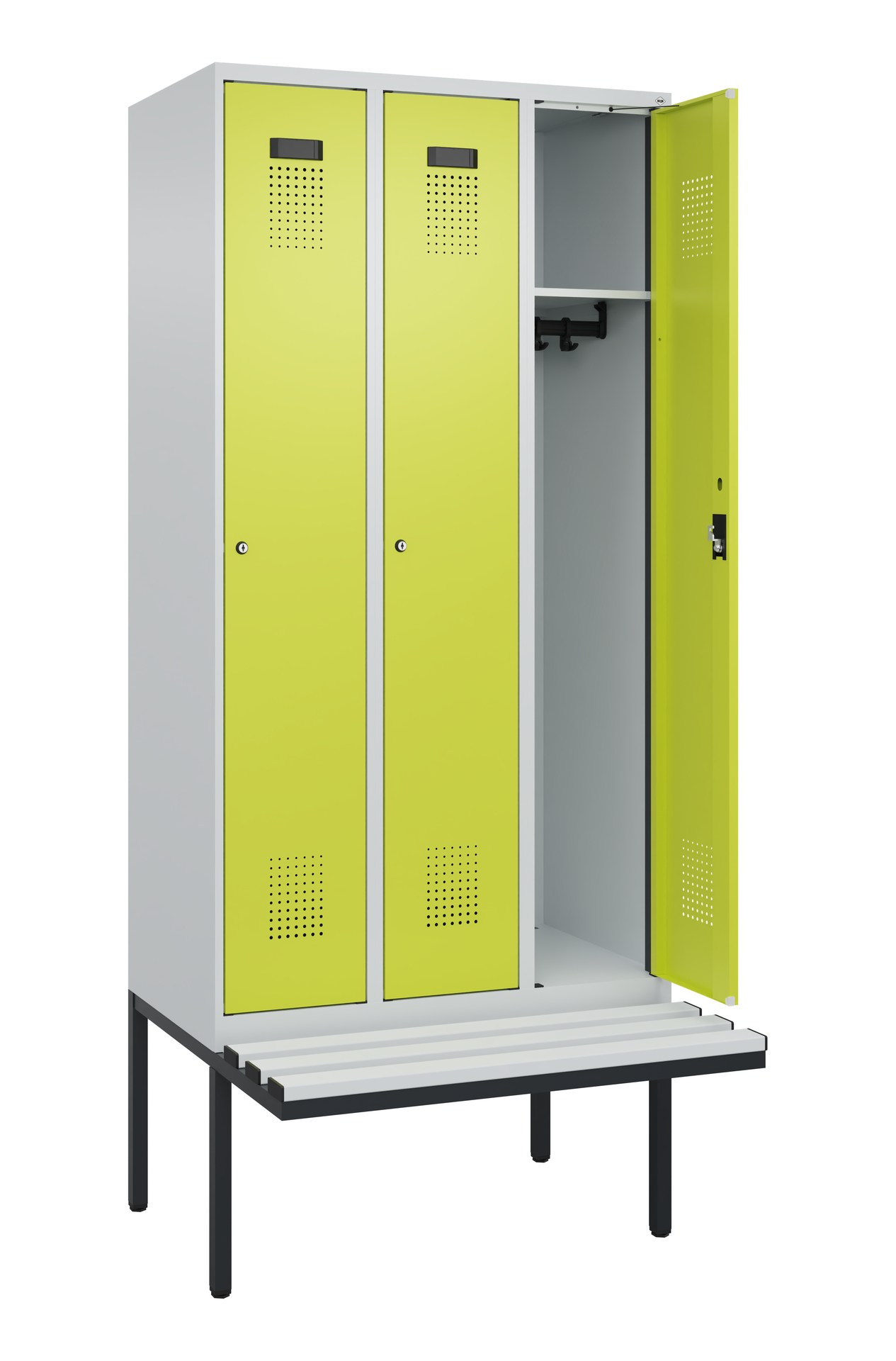 C+P Spind Evolo PLUS, Bank, 3 Abteile, 2120x900x81