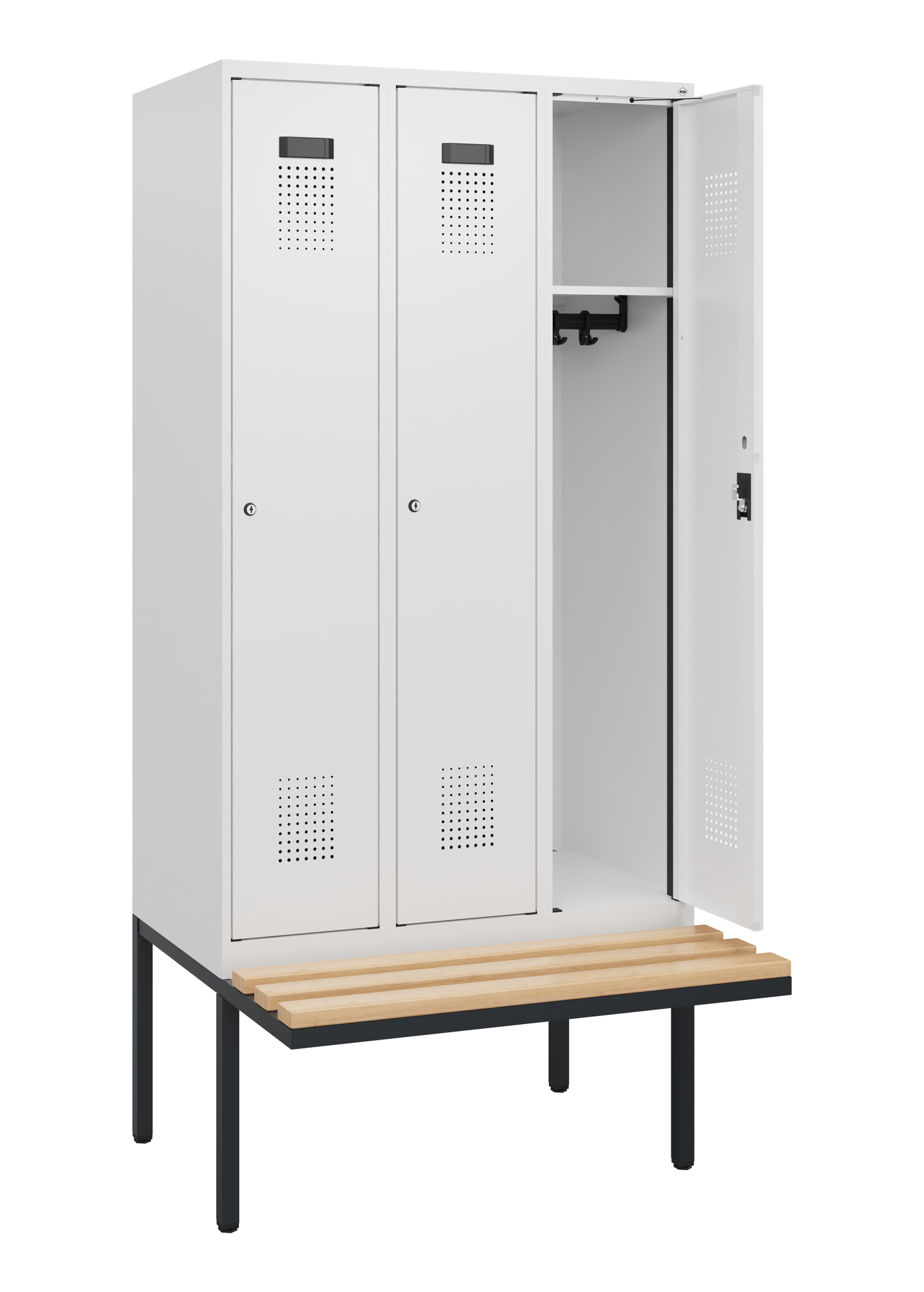 C+P Spind Evolo PLUS, Bank, 3 Abteile, 1950x900x81