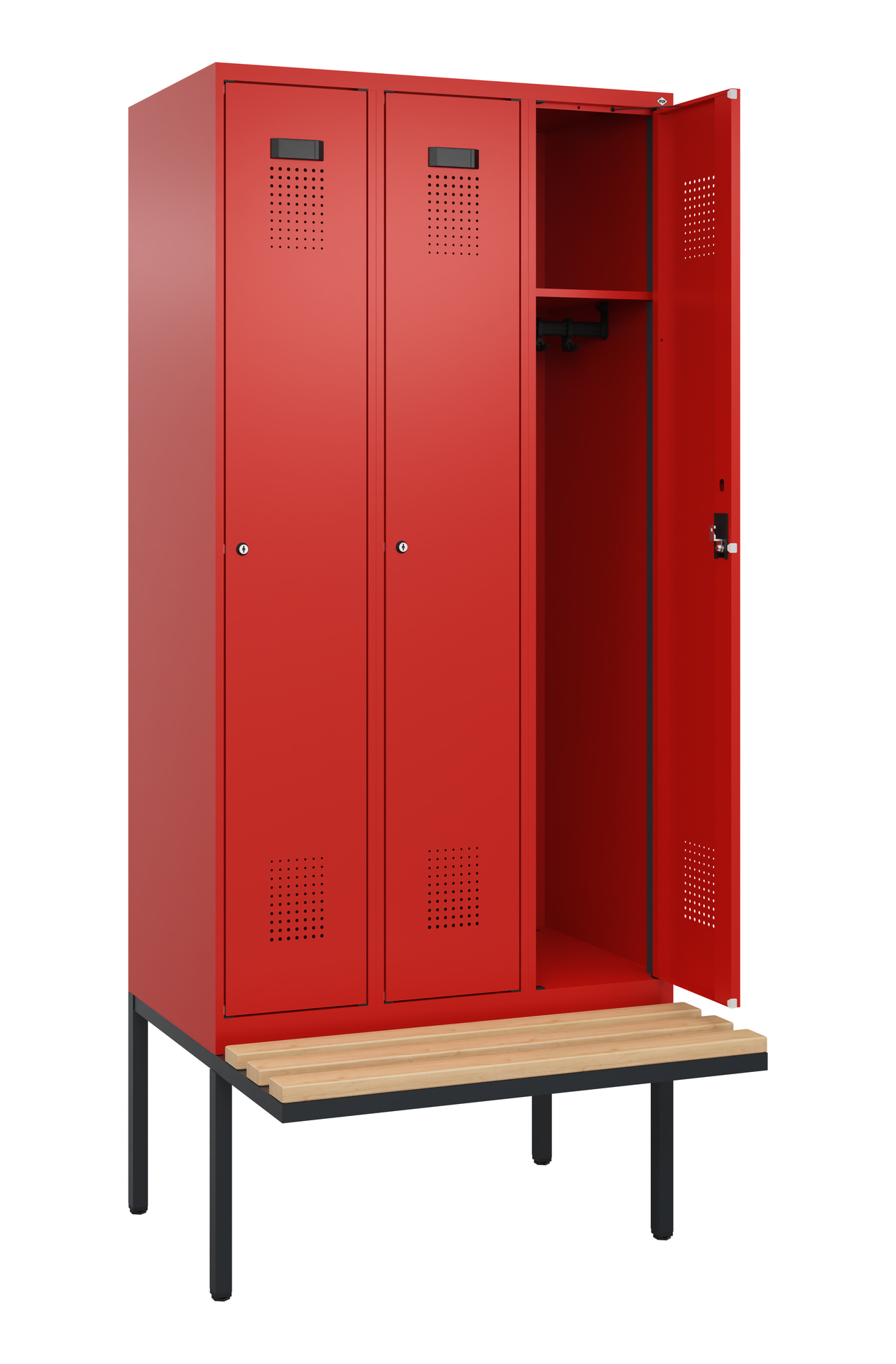 C+P Spind Evolo PLUS, Bank, 3 Abteile, 2120x900x81