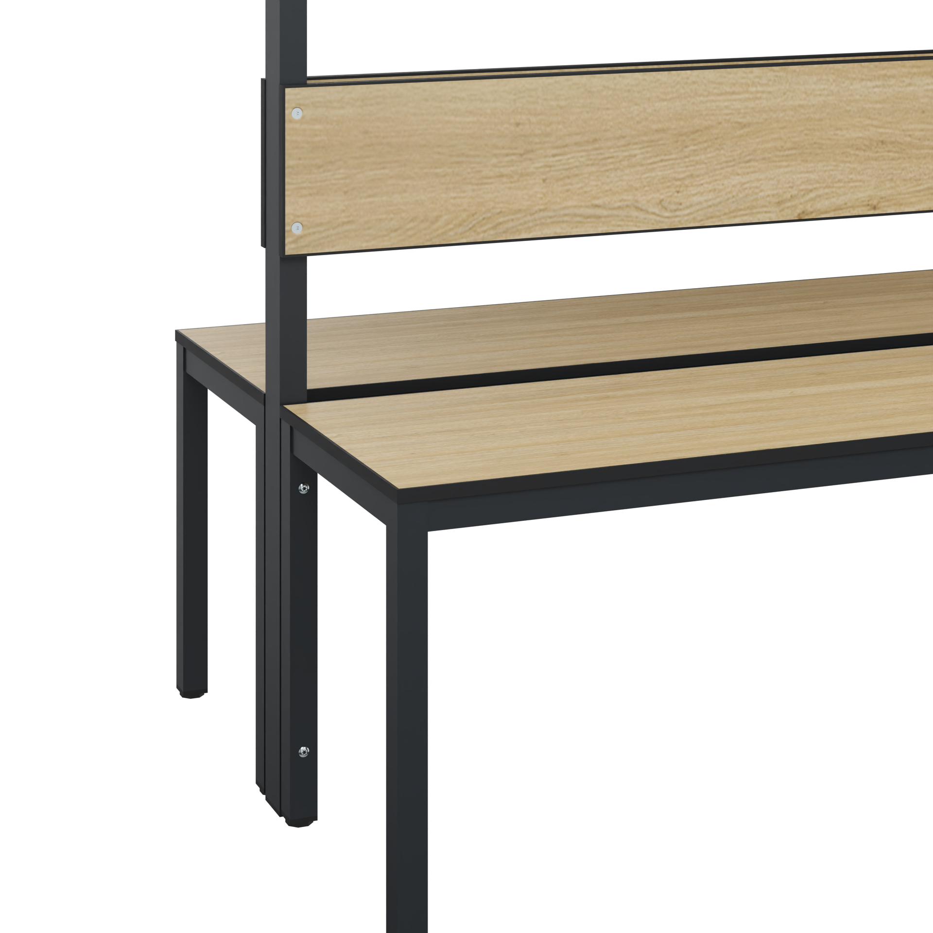 C+P Garderobenbank Solid HPL, 1716x1500x770mm, 7021/VK032