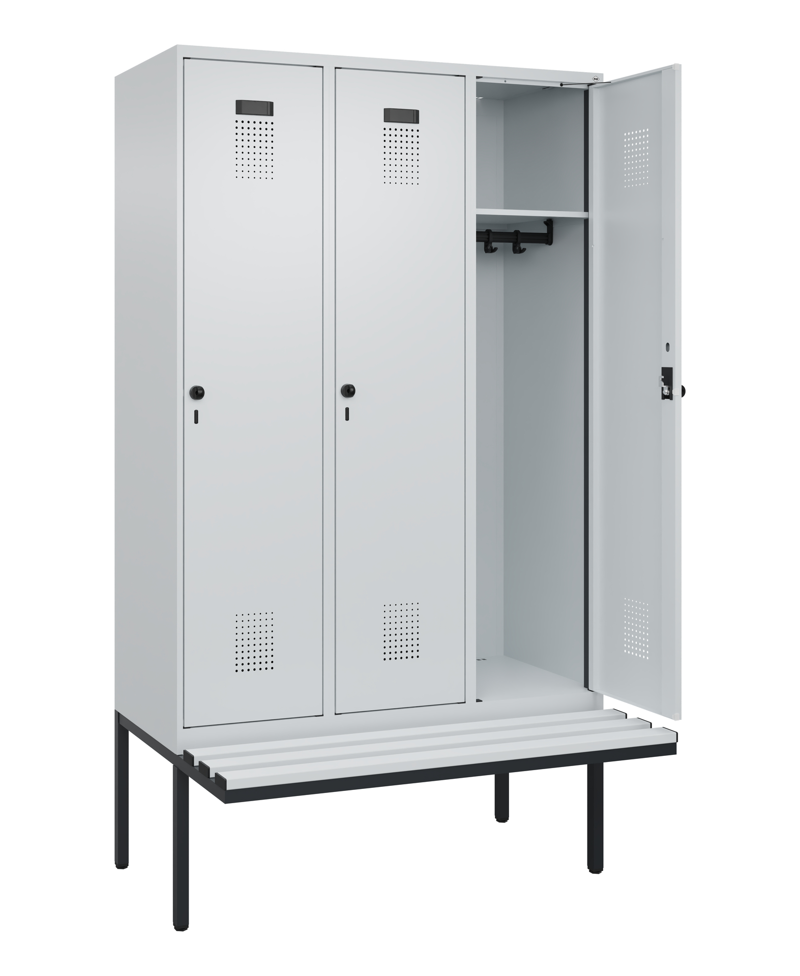 C+P Spind Evolo PLUS, Bank, 3 Abteile, 2120x1200x8