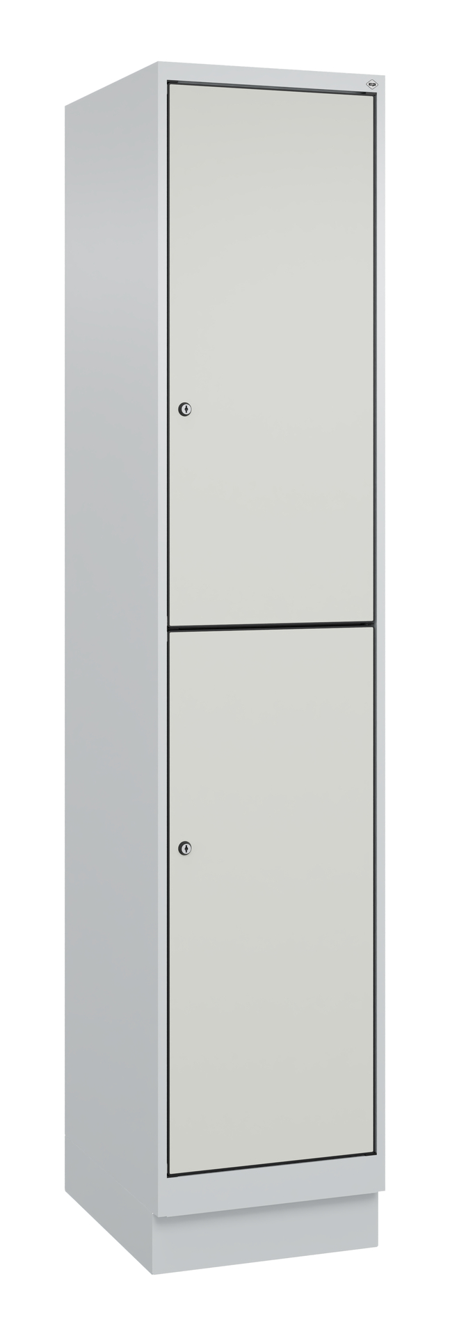 C+P Doppelst�ckiger Spind Evolo PLUS, 2 F�cher, 1950x400x815mm