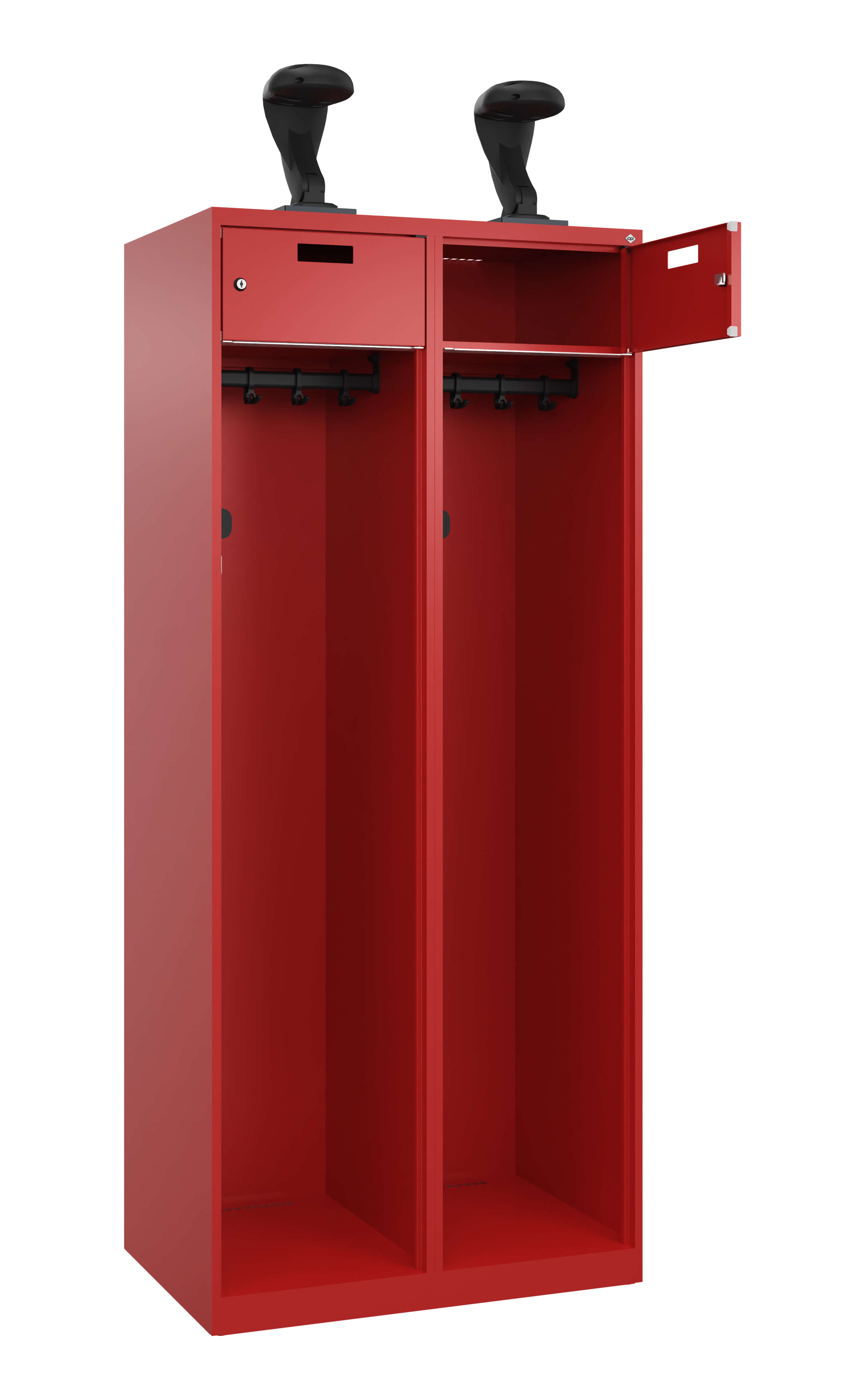 C+P szafka strażacka Praktus, 2 przedziały, 1850x800x500mm, 3000/3000