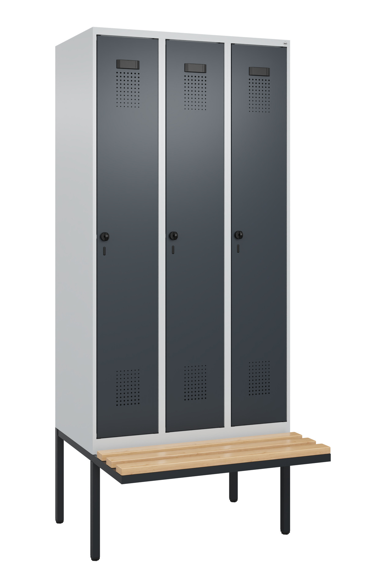 C+P Spind Evolo PLUS, Bank, 3 Abteile, 2120x900x81