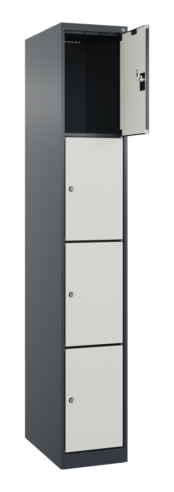 C+P Schlie�fachschrank Evolo PLUS, 4 F�cher, 1850x300x500mm