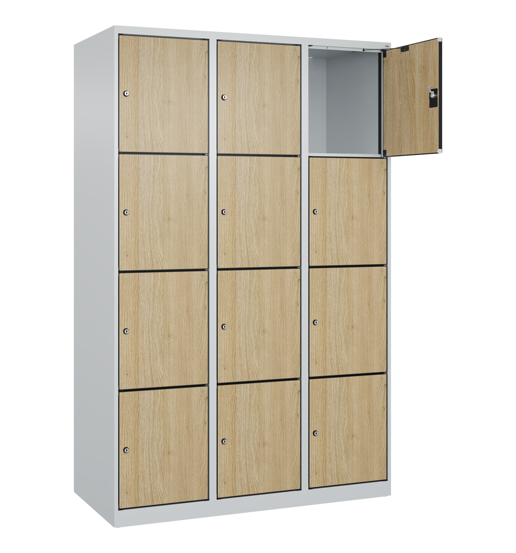 C+P Schlie�fachschrank Evolo PLUS, 12 F�cher, 1850x1200x500mm