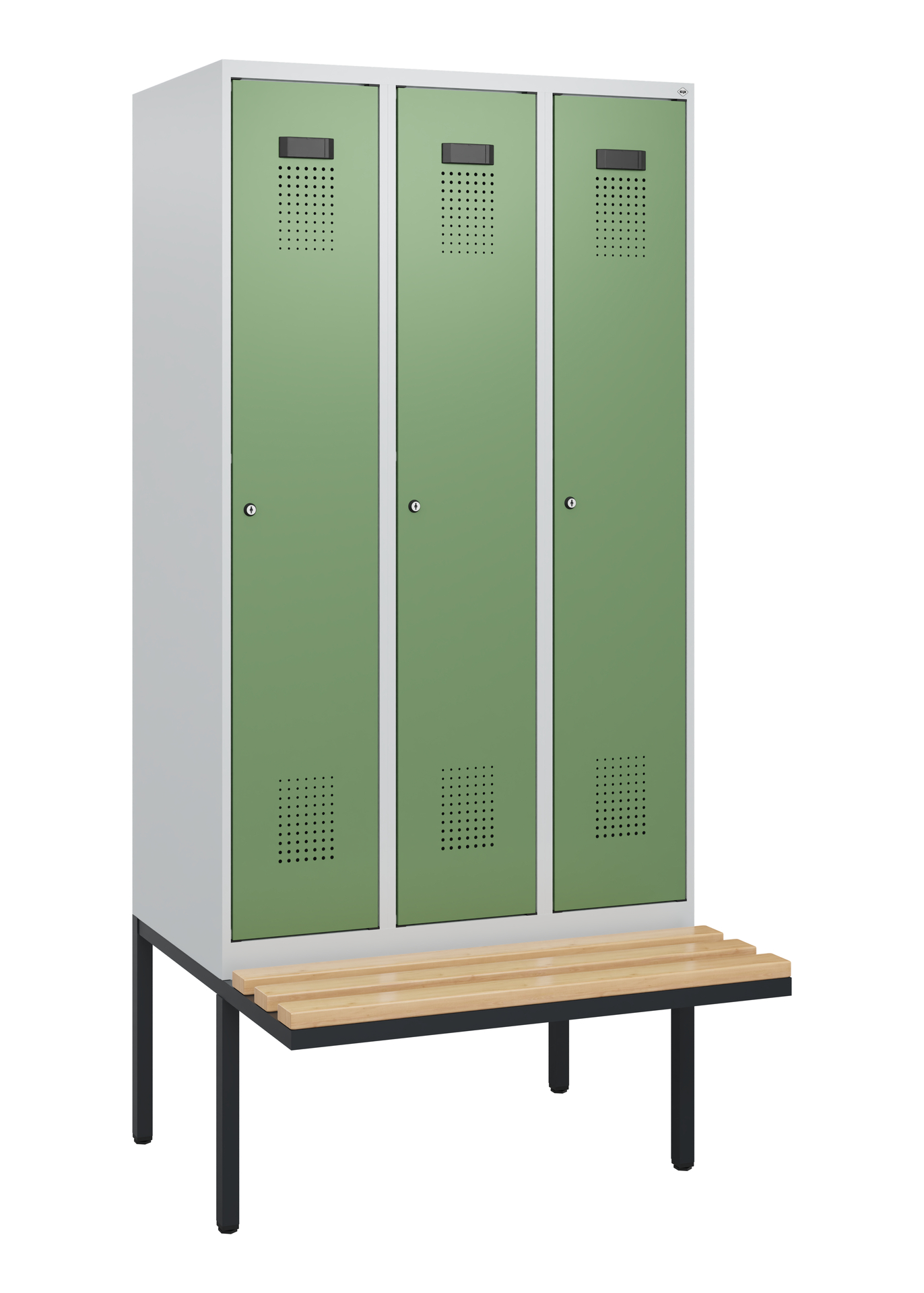 C+P Spind Evolo PLUS, Bank, 3 Abteile, 1950x900x81