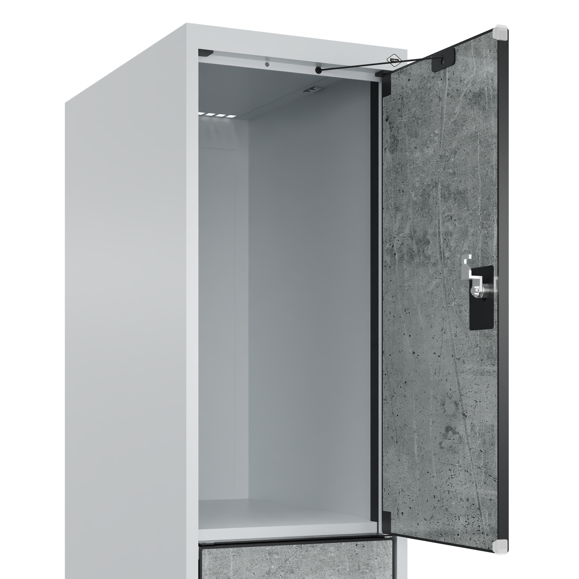 C+P Schlie�fachschrank Evolo PLUS, 3 F�cher, 1850x300x500mm