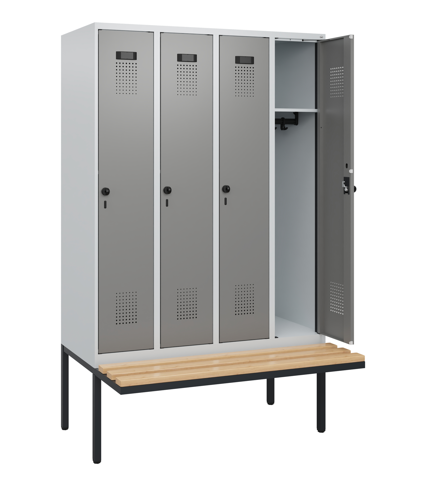 C+P Spind Evolo PLUS, Bank, 4 Abteile, 1950x1200x8