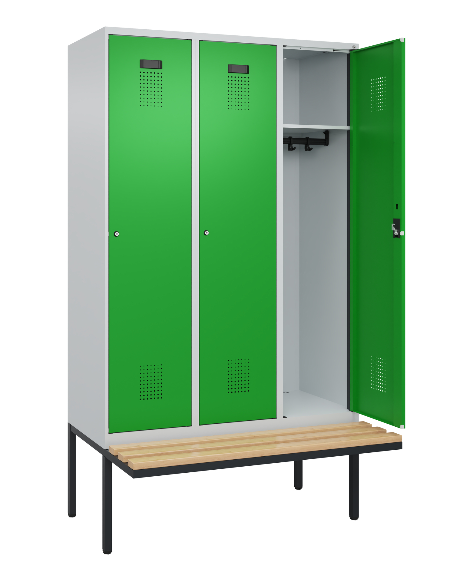 C+P Spind Evolo PLUS, Bank, 3 Abteile, 2120x1200x8