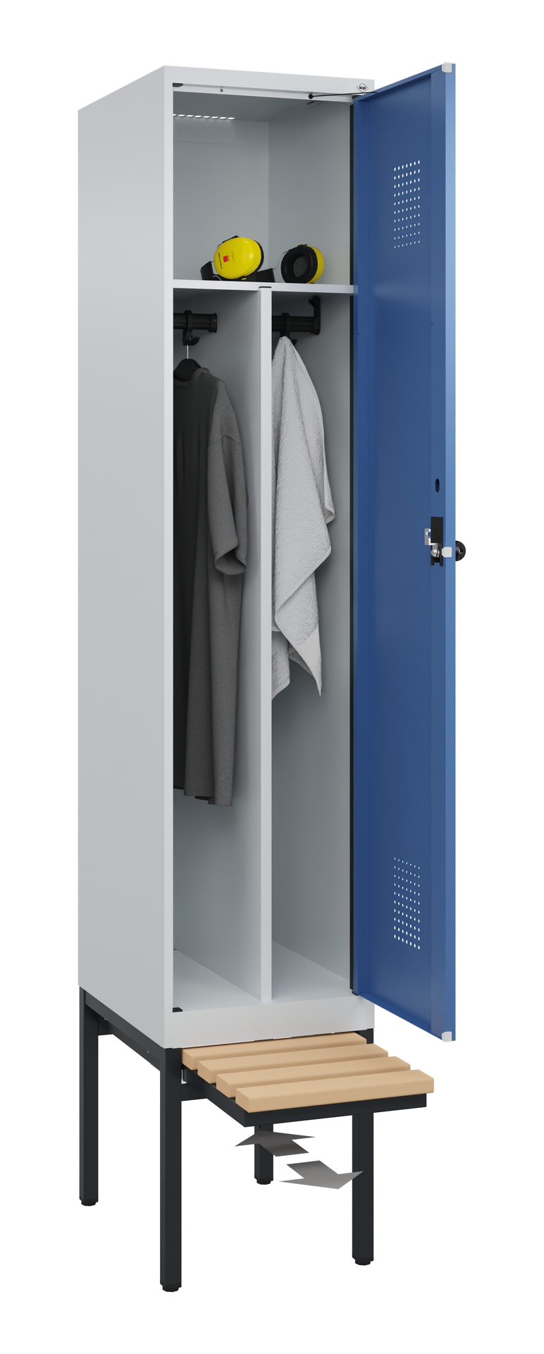C+P Spind Evolo PLUS, Bank, 1 Abteil, 2120x400x815mm