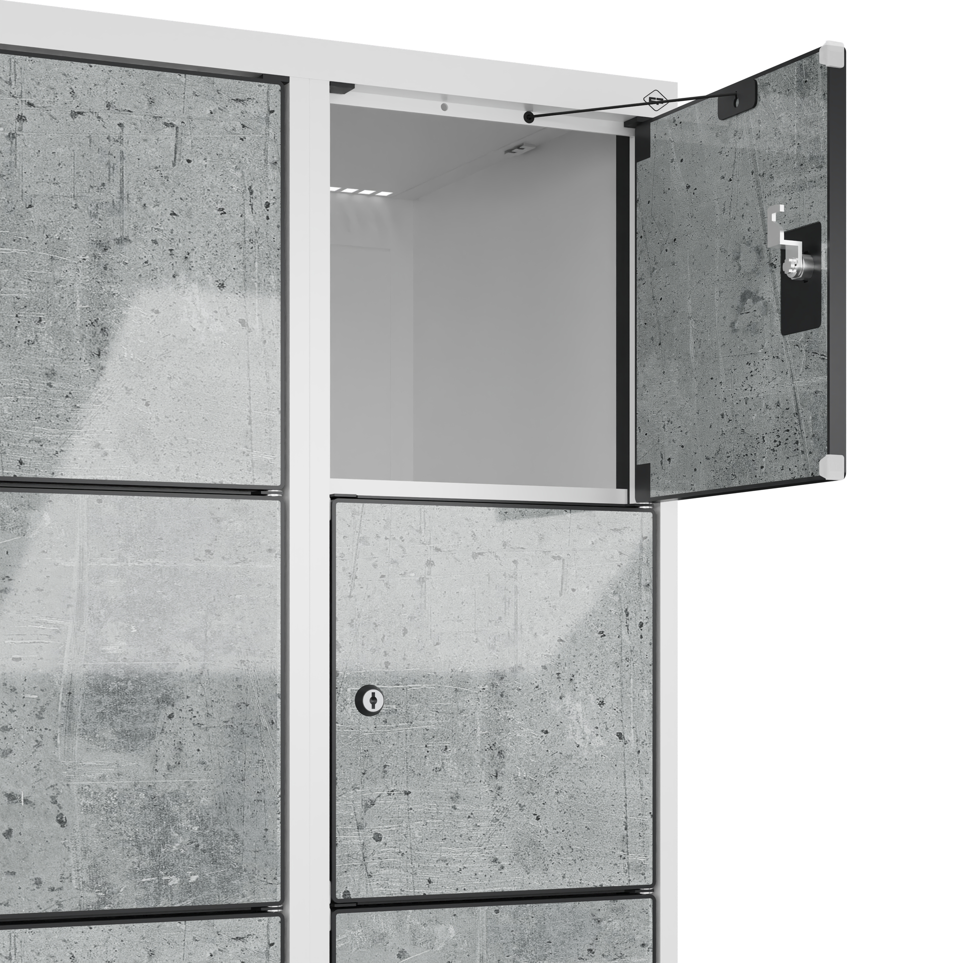 C+P Schlie�fachschrank Evolo PLUS, Sockel, 18 F�cher, 1950x900x500mm