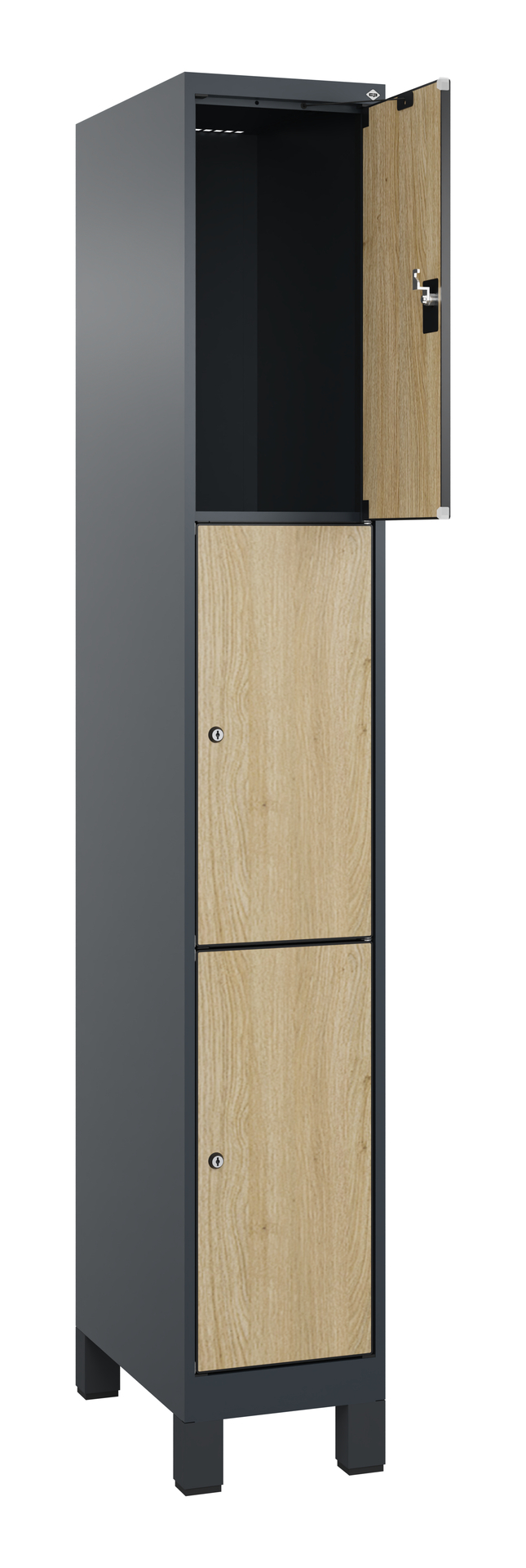 C+P Schlie�fachschrank Evolo PLUS, F��e, 3 F�cher, 1950x300x500mm