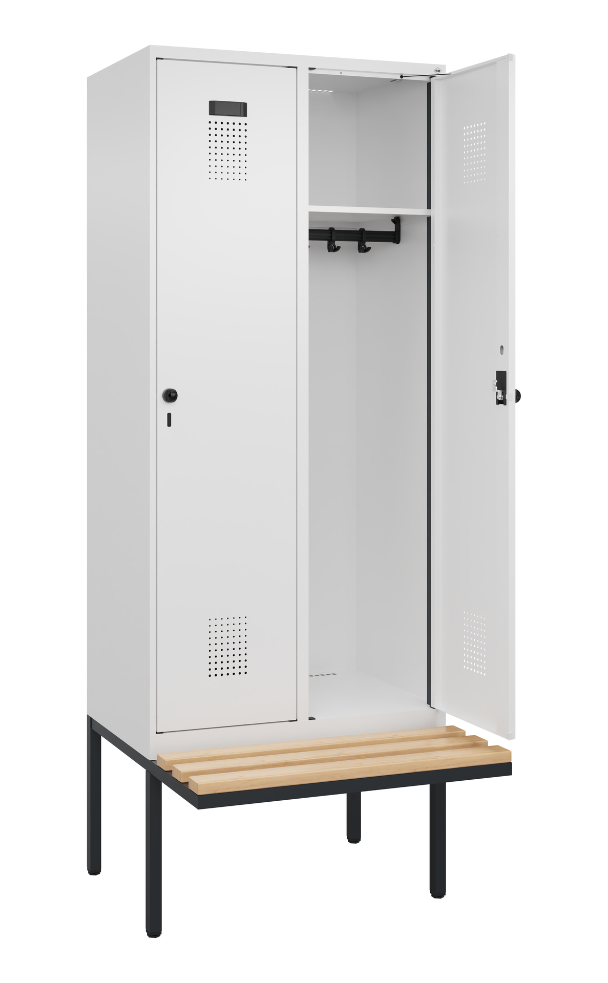 C+P Spind Evolo PLUS, Bank, 2 Abteile, 2120x800x81