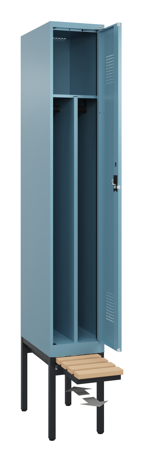 C+P Spind Evolo PLUS, Bank, 1 Abteil, 2120x300x815mm