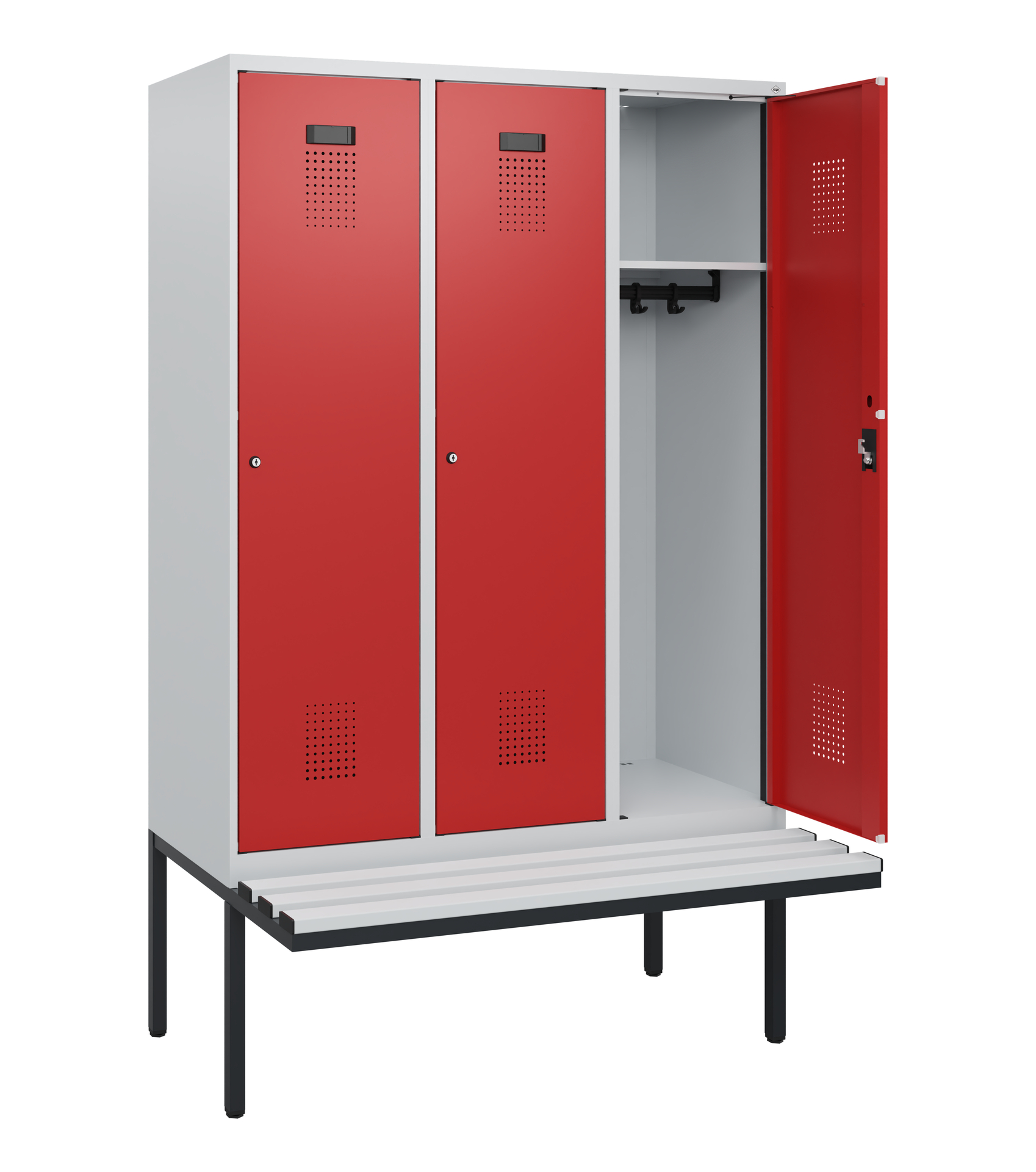 C+P Spind Evolo PLUS, Bank, 3 Abteile, 1950x1200x8