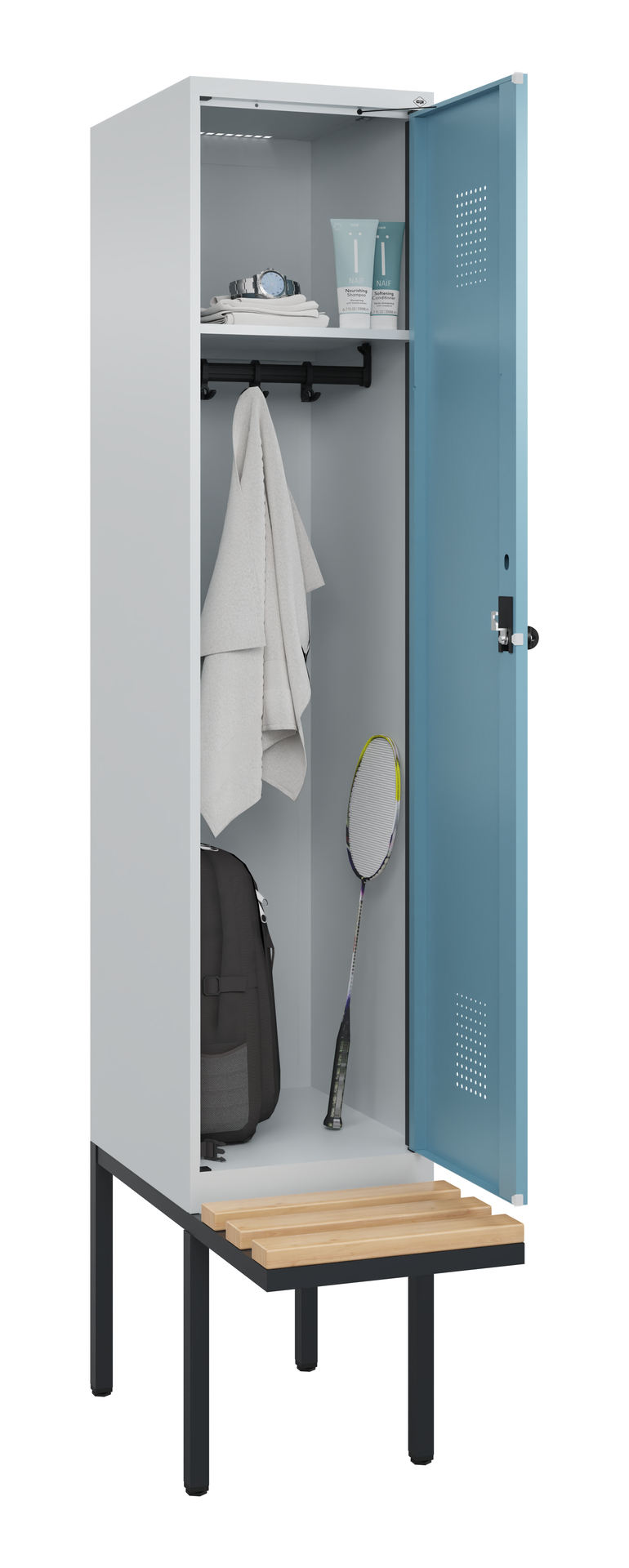 C+P Spind Evolo PLUS, Bank, 1 Abteile, 2120x400x81