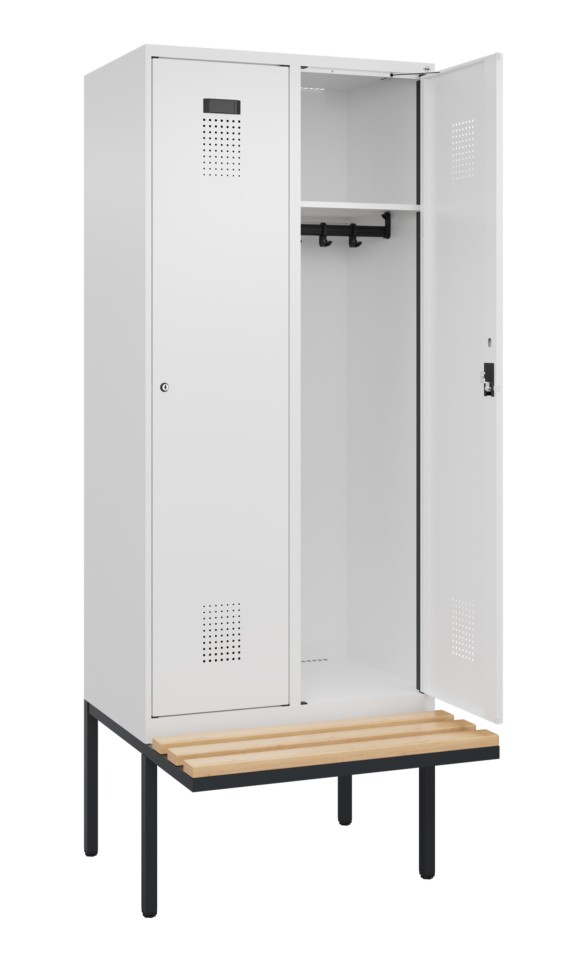 C+P Spind Evolo PLUS, Bank, 2 Abteile, 2120x800x81