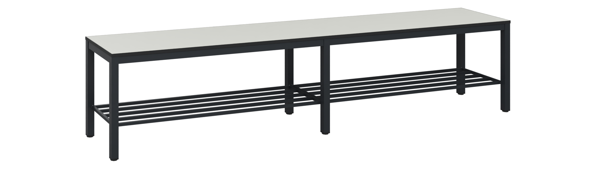 C+P Sitzbank Solid HPL, 438x2000x358mm, 7021/VK741
