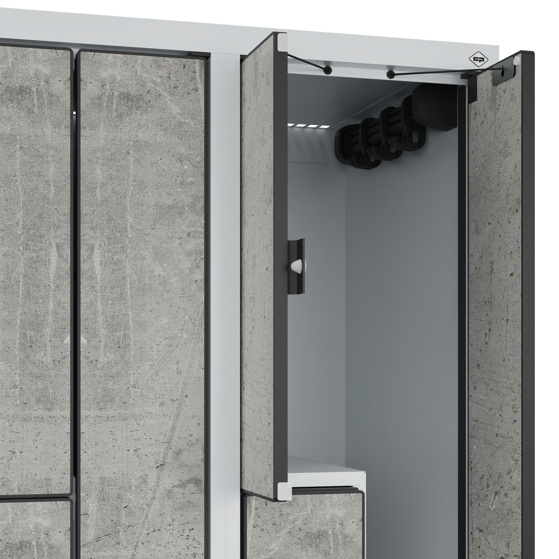 C+P Z-Spind Evolo PLUS, 2 F�cher, 1850x300x500mm C+P Z-Spind Evolo PLUS, 2 F�cher, 1850x300x500mm