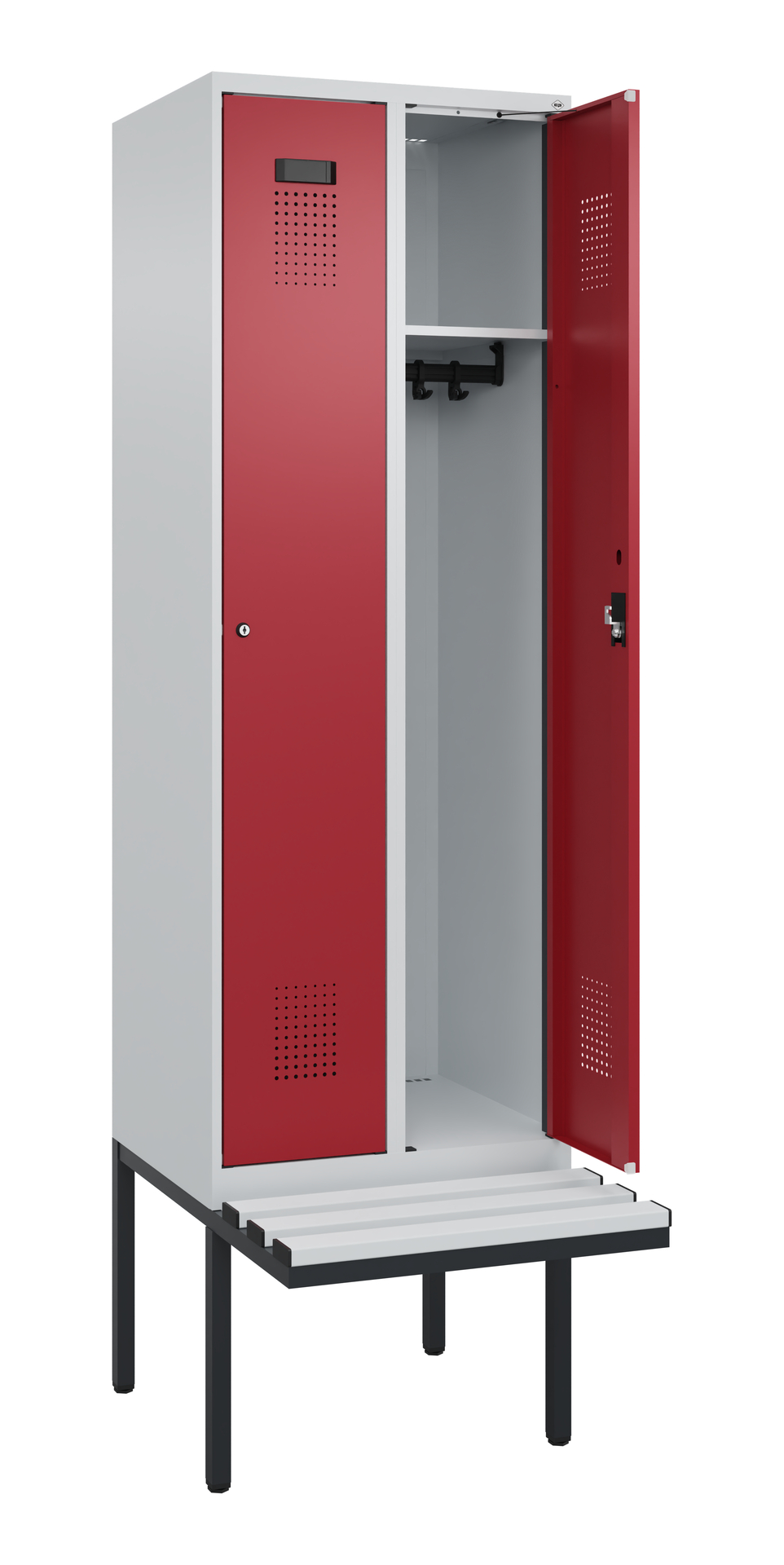 C+P Spind Evolo PLUS, Bank, 2 Abteil, 2120x600x815