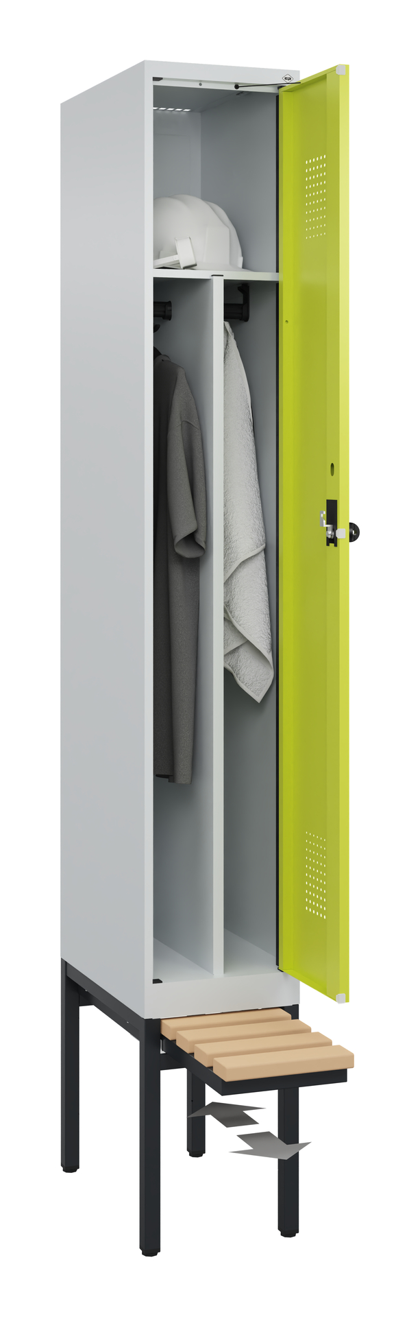 C+P Spind Evolo PLUS, Bank, 1 Abteil, 2120x300x815mm