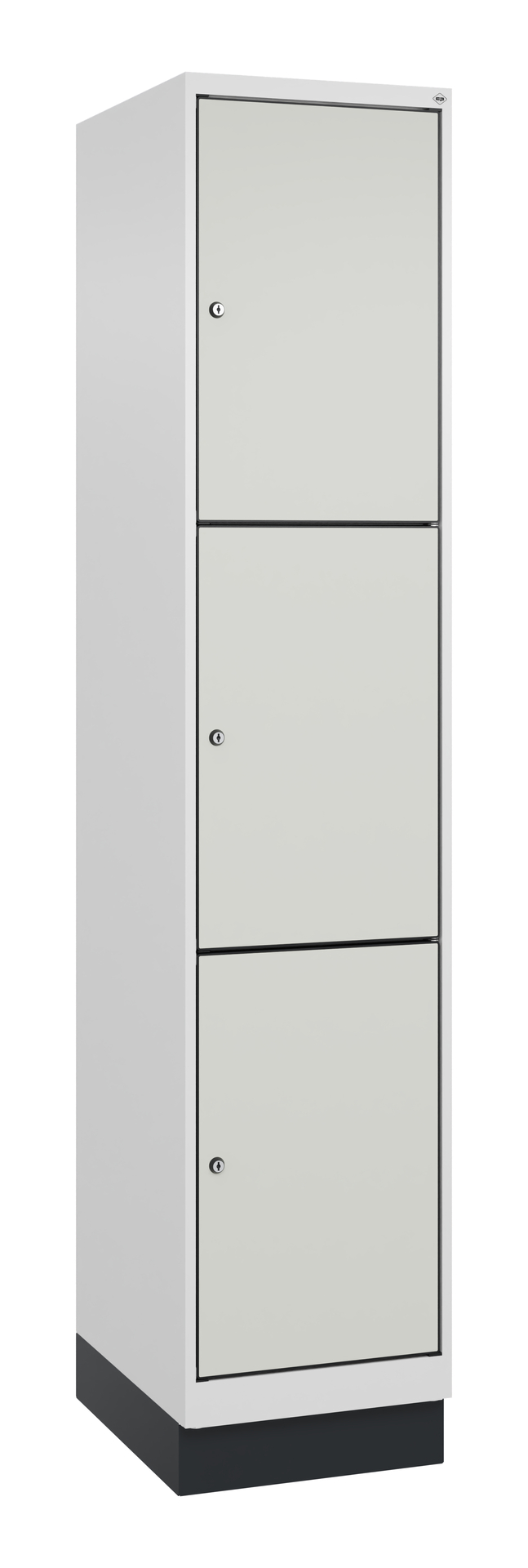 C+P Schlie�fachschrank Evolo PLUS, Sockel, 3 F�cher, 1950x400x500mm