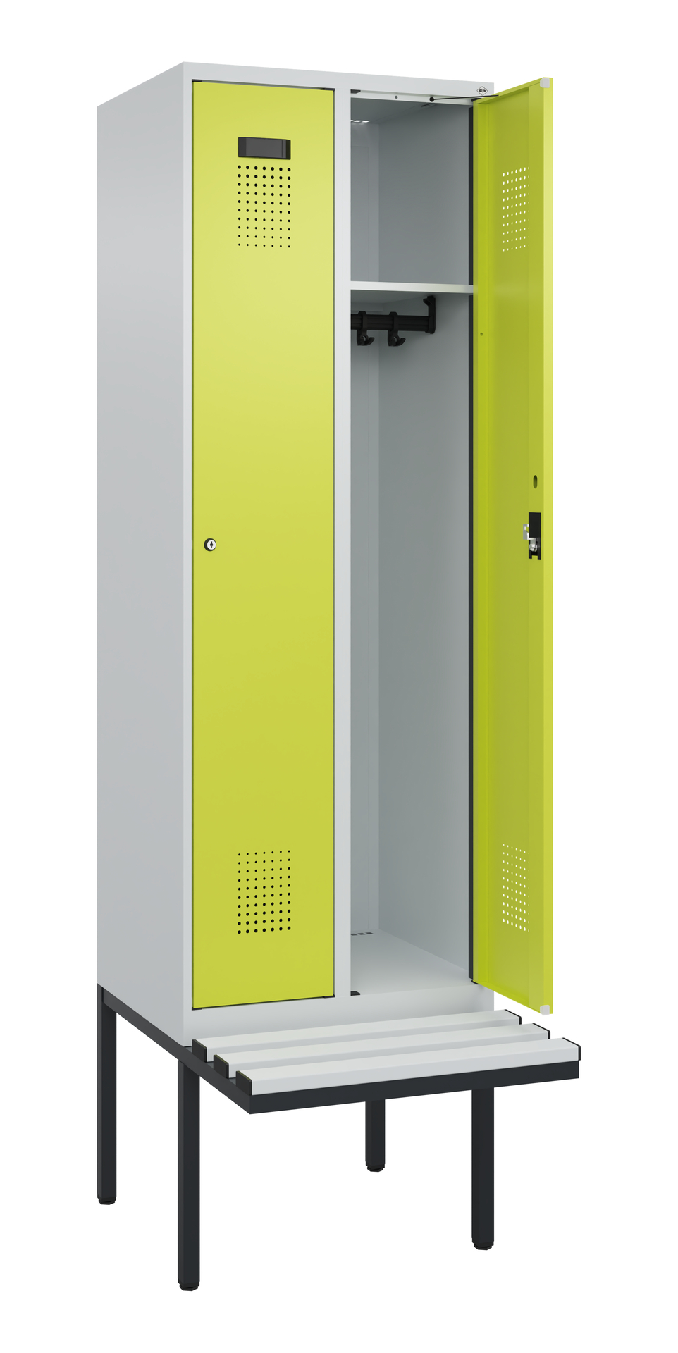 C+P Spind Evolo PLUS, Bank, 2 Abteil, 2120x600x815