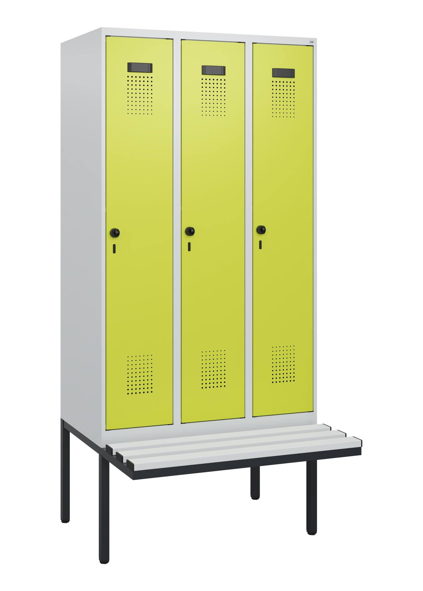 C+P Spind Evolo PLUS, Bank, 3 Abteile, 1950x900x81