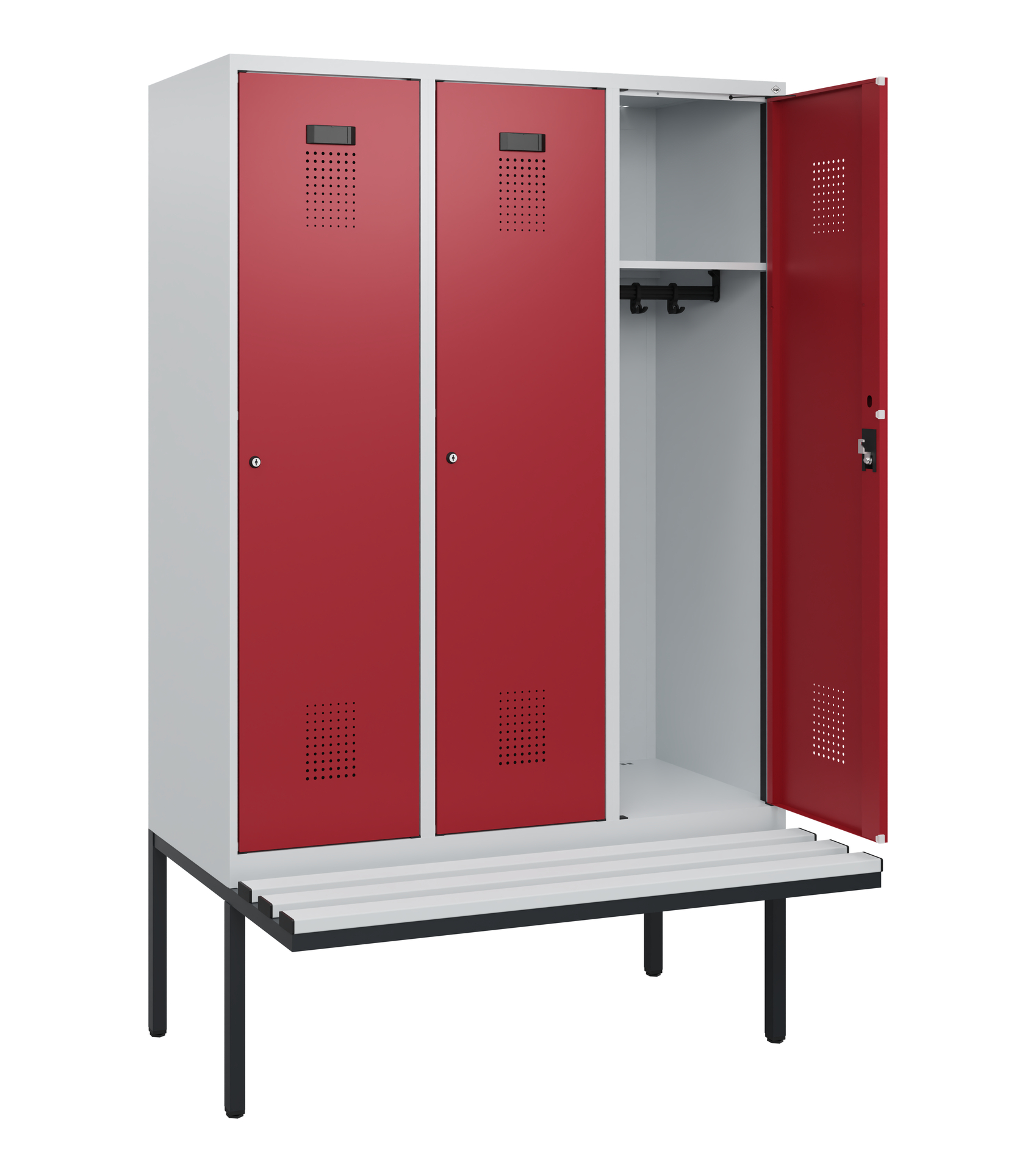 C+P Spind Evolo PLUS, Bank, 3 Abteile, 1950x1200x8