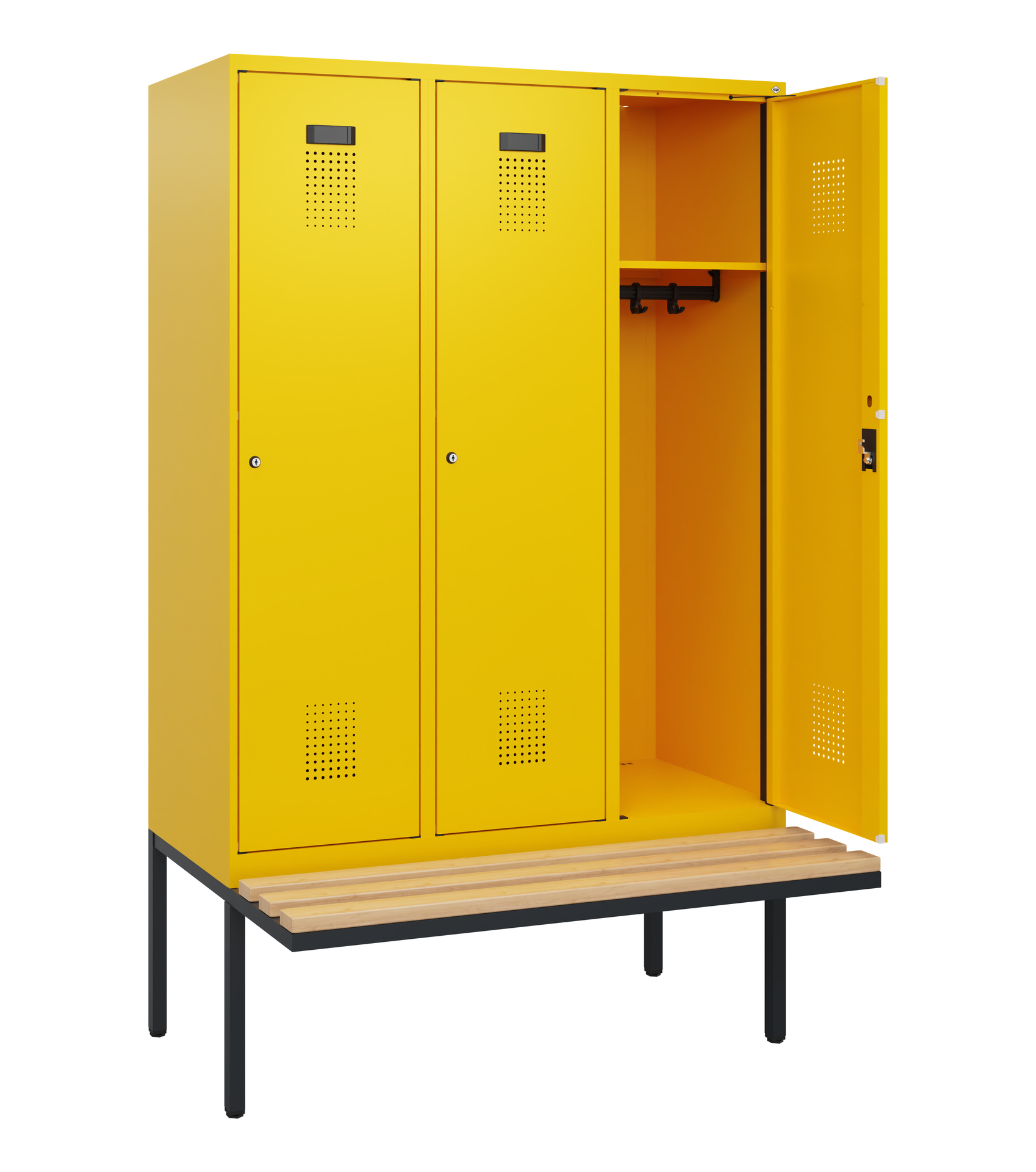 C+P Spind Evolo PLUS, Bank, 3 Abteile, 1950x1200x8