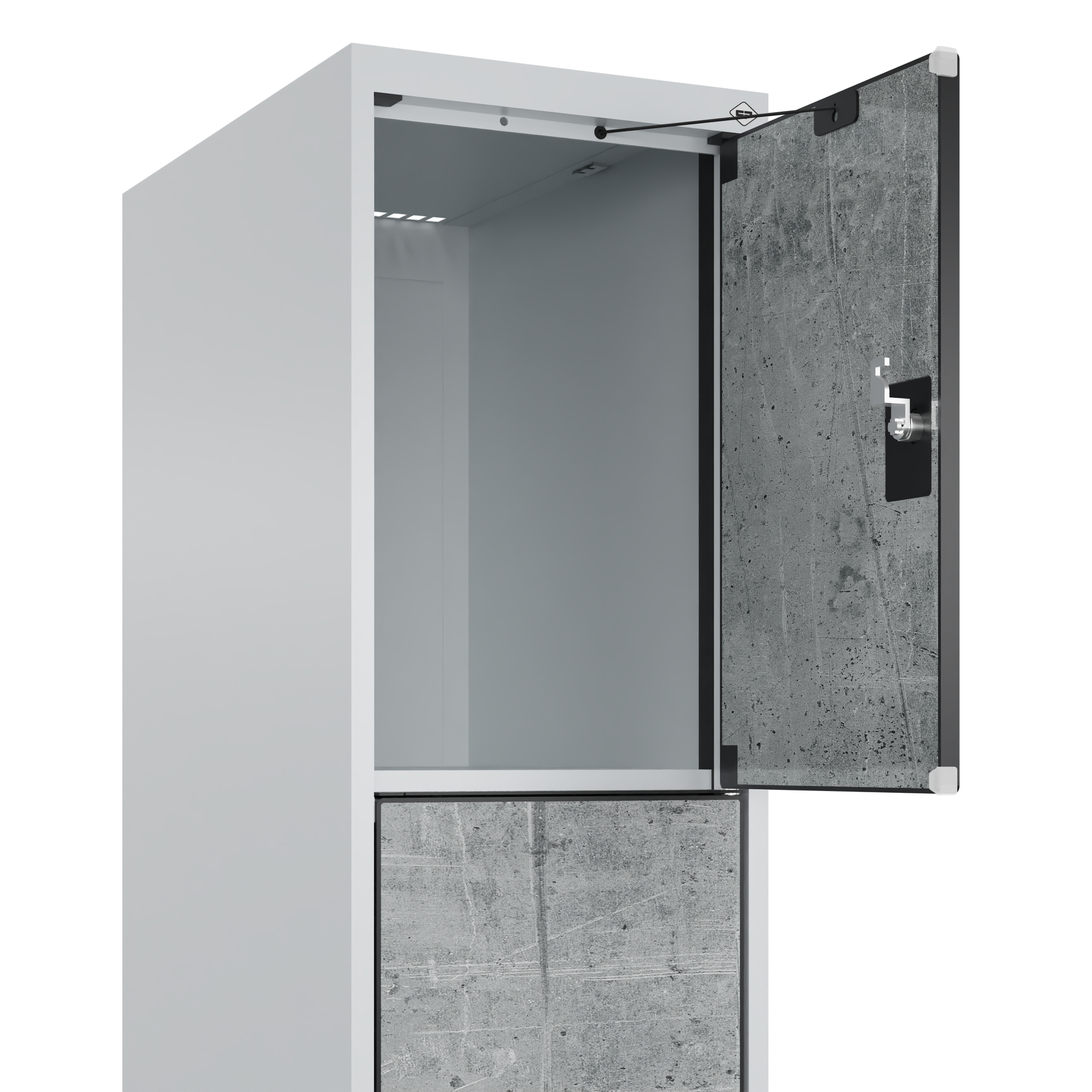 C+P Schlie�fachschrank Evolo PLUS, Sockel, 4 F�cher, 1950x300x500mm