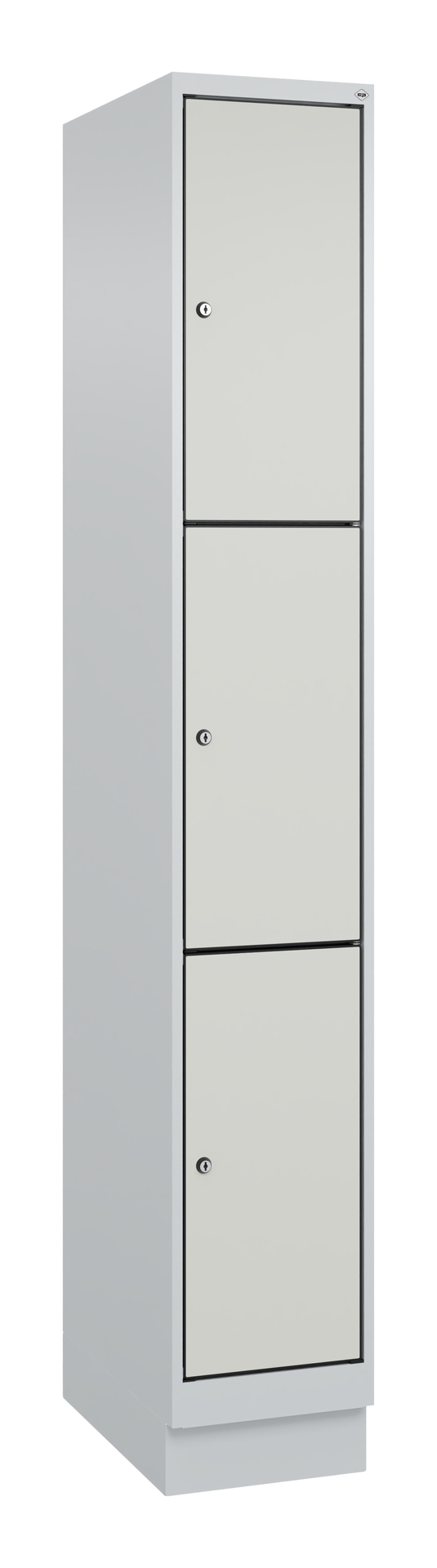 C+P Schlie�fachschrank Evolo PLUS, Sockel, 3 F�cher, 1950x300x500mm