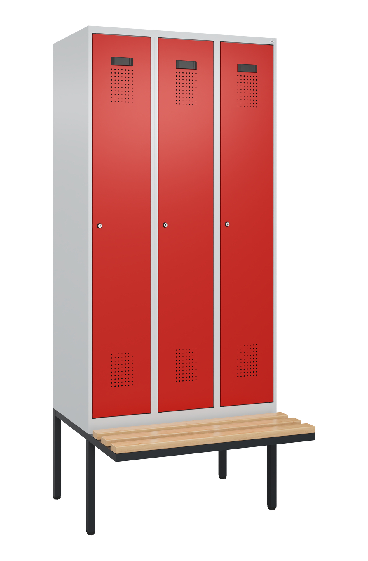 C+P Spind Evolo PLUS, Bank, 3 Abteile, 2120x900x81