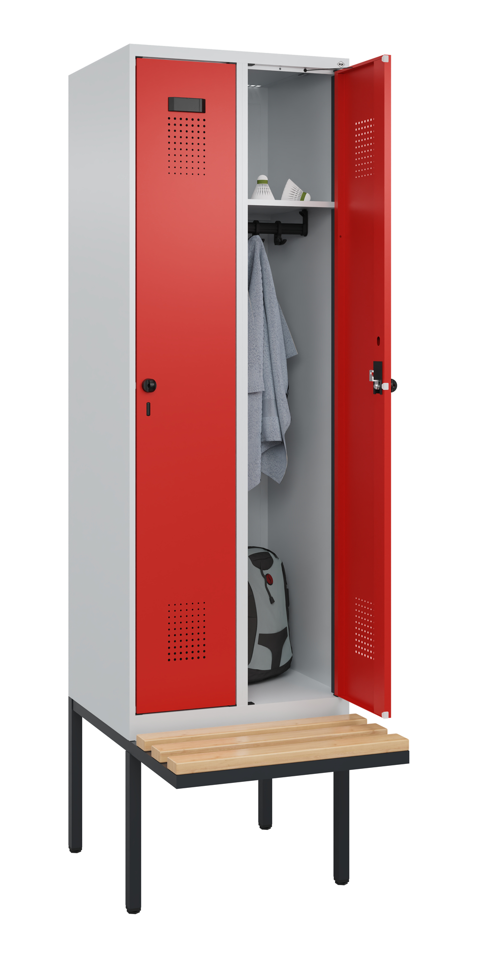C+P Spind Evolo PLUS, Bank, 2 Abteil, 2120x600x815