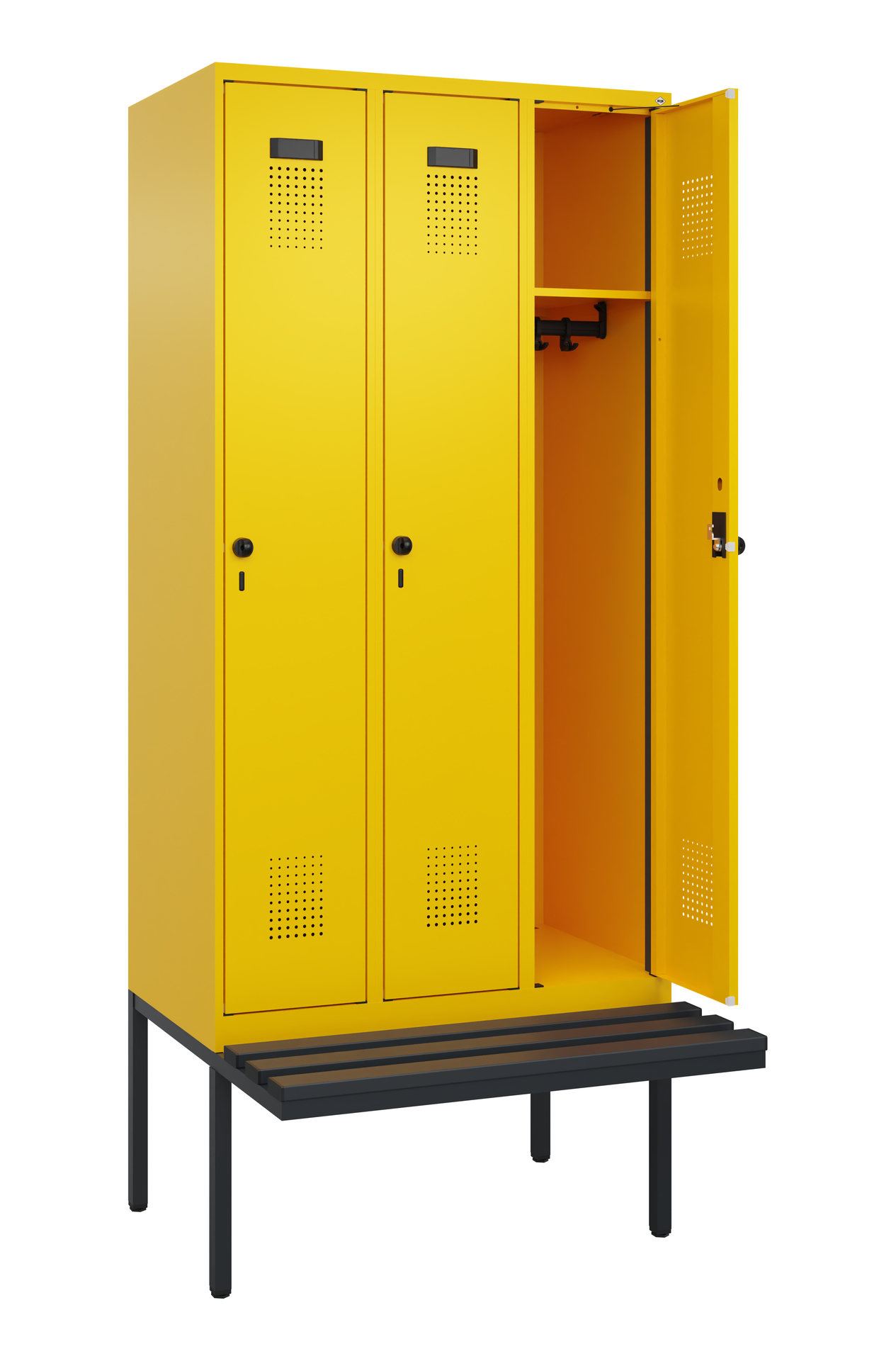 C+P Spind Evolo PLUS, Bank, 3 Abteile, 2120x900x81