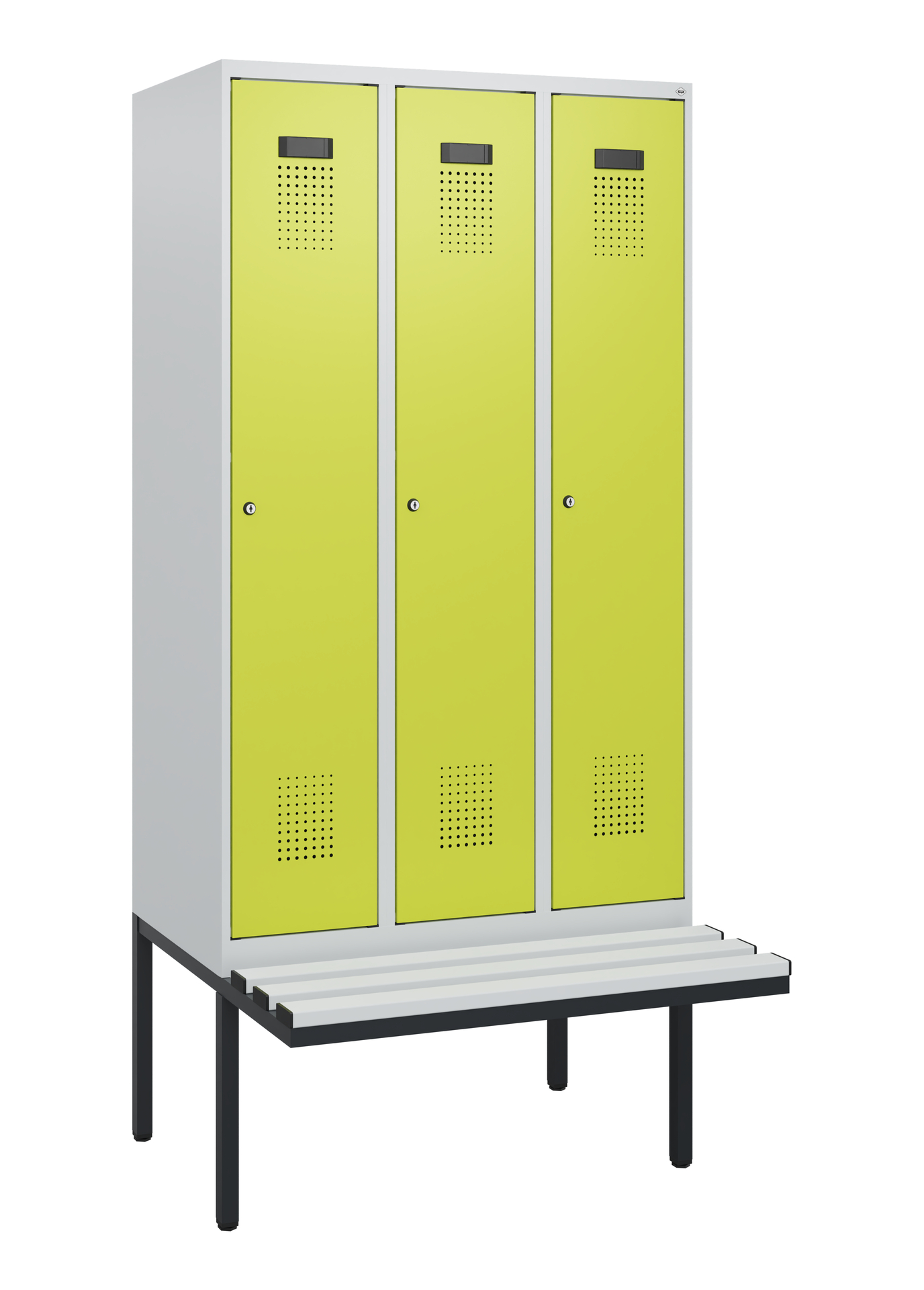 C+P Spind Evolo PLUS, Bank, 3 Abteile, 1950x900x81