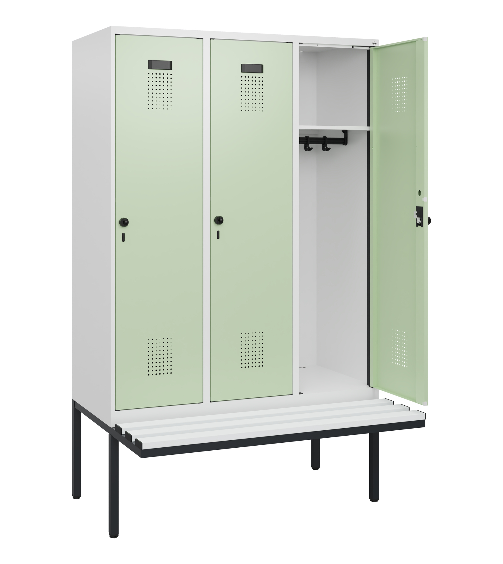 C+P Spind Evolo PLUS, Bank, 3 Abteile, 1950x1200x8