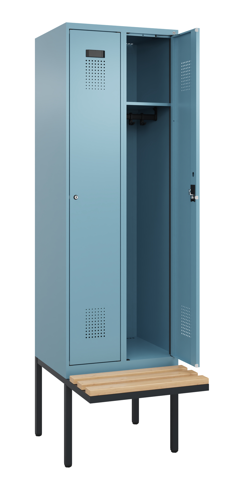 C+P Spind Evolo PLUS, Bank, 2 Abteil, 2120x600x815