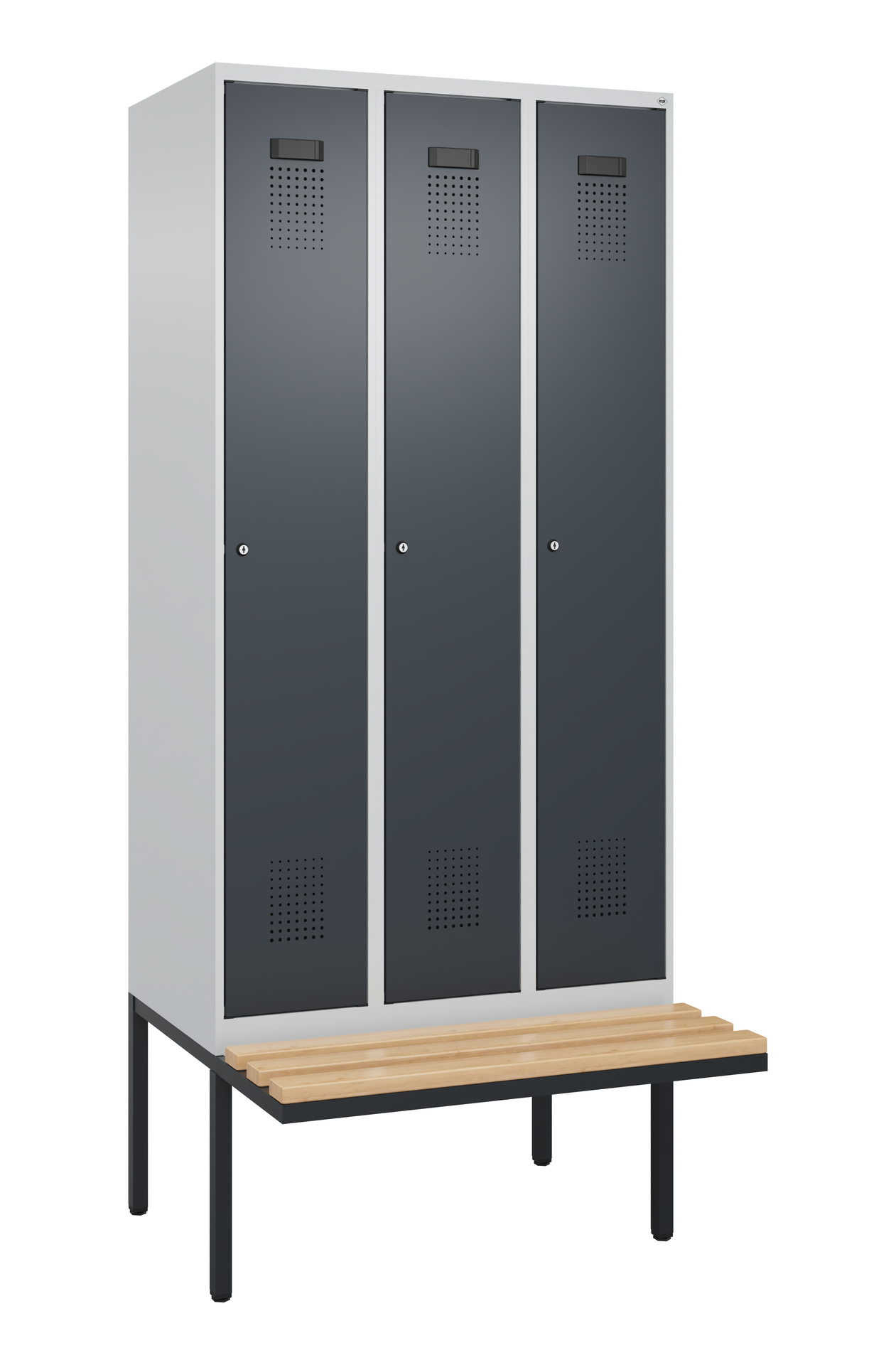 C+P Spind Evolo PLUS, Bank, 3 Abteile, 2120x900x81