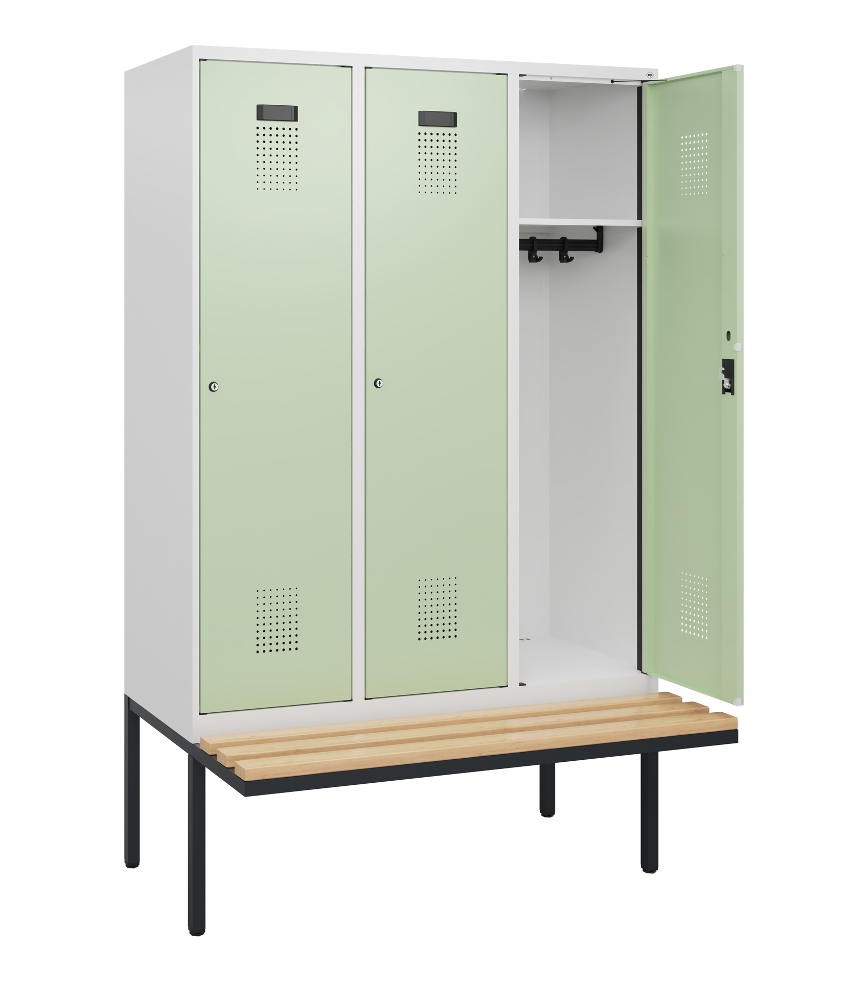 C+P Spind Evolo PLUS, Bank, 3 Abteile, 1950x1200x8