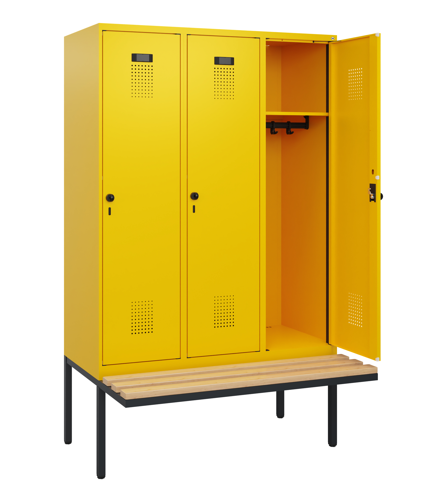 C+P Spind Evolo PLUS, Bank, 3 Abteile, 1950x1200x8